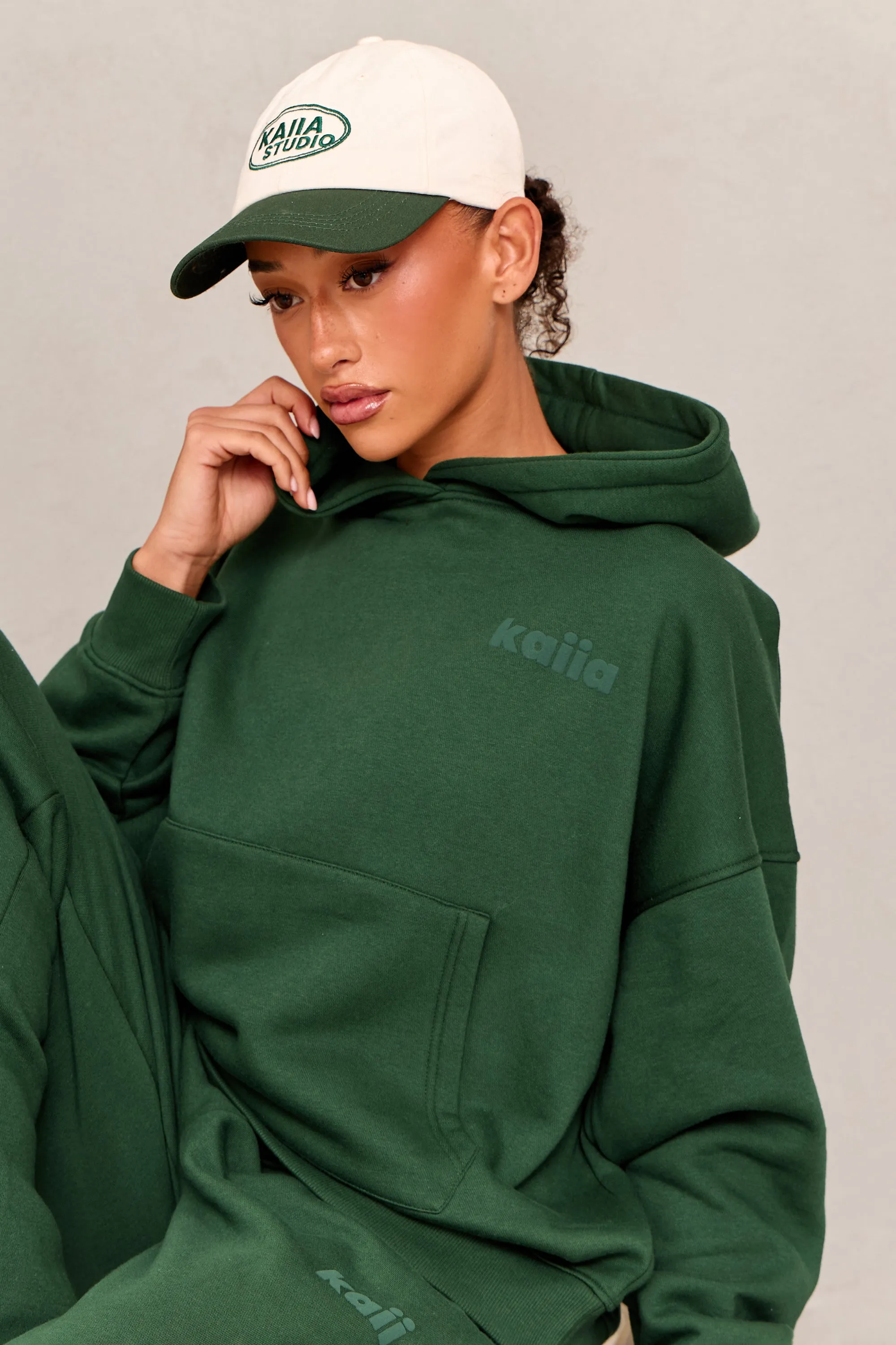 Kaiia Studio Oversized Hoodie Dark Green sold by Kaiia the label product image thumbnail 4