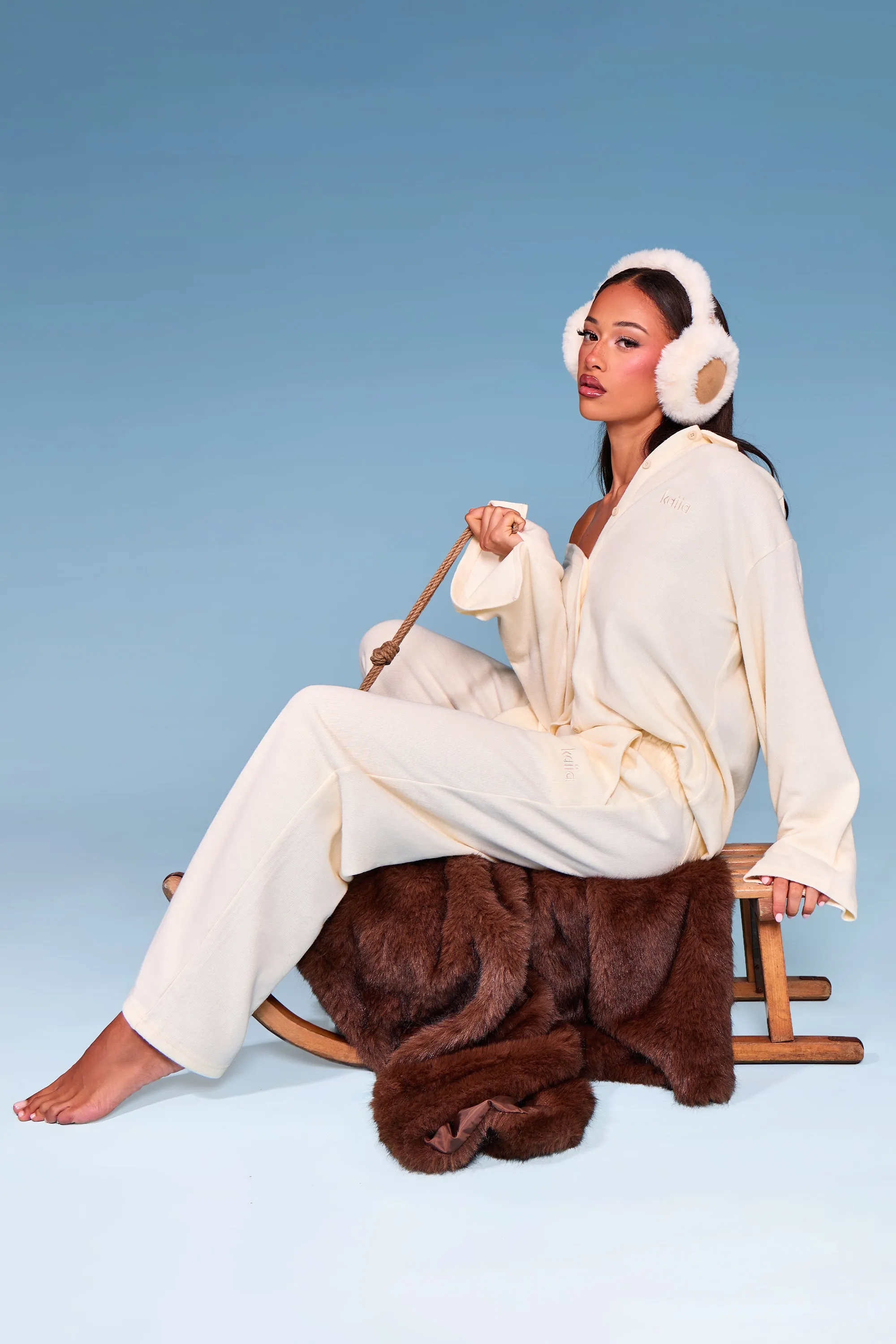 Kaiia Supersoft Wide Leg Trousers Winter White sold by Kaiia the label product image thumbnail 5