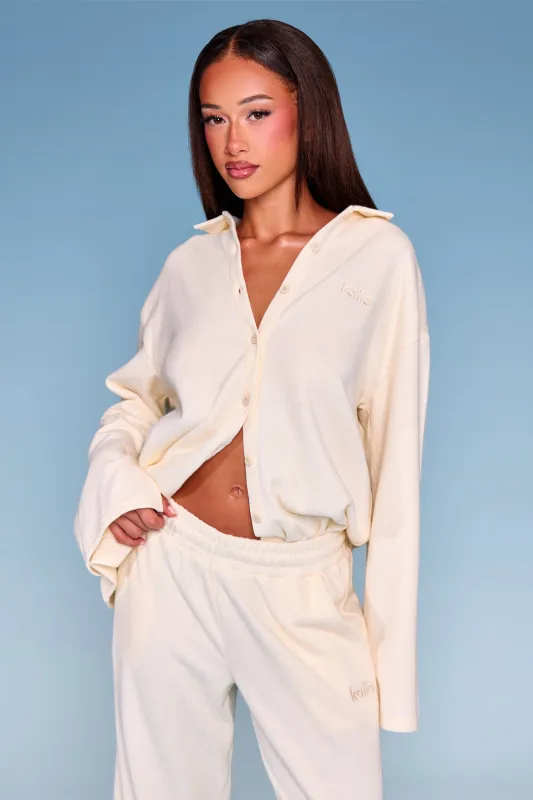 Kaiia Supersoft Button Down Shirt Winter White made by Kaiia the label