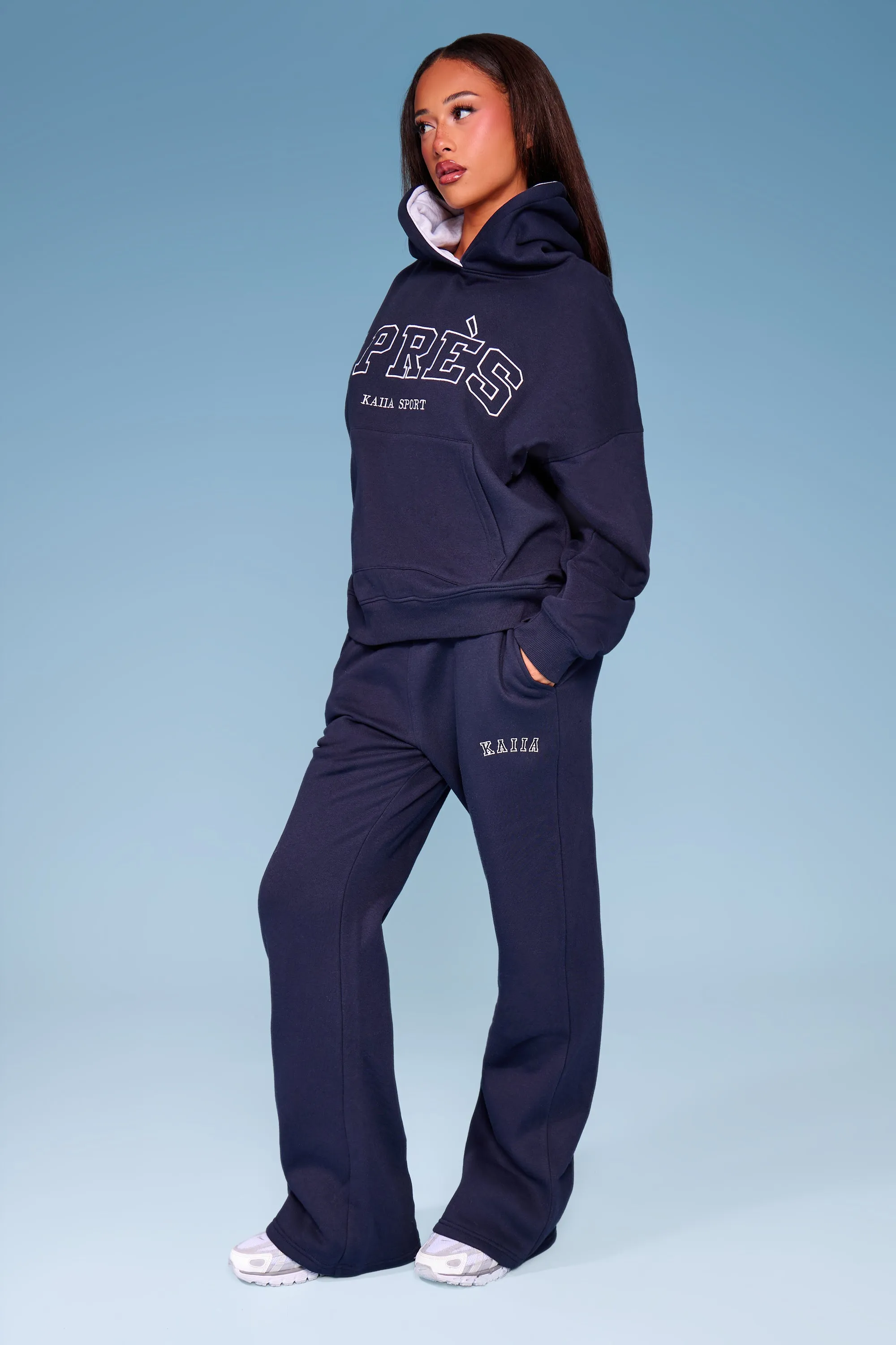 Kaiia Apres Flared Joggers Navy sold by Kaiia the label
