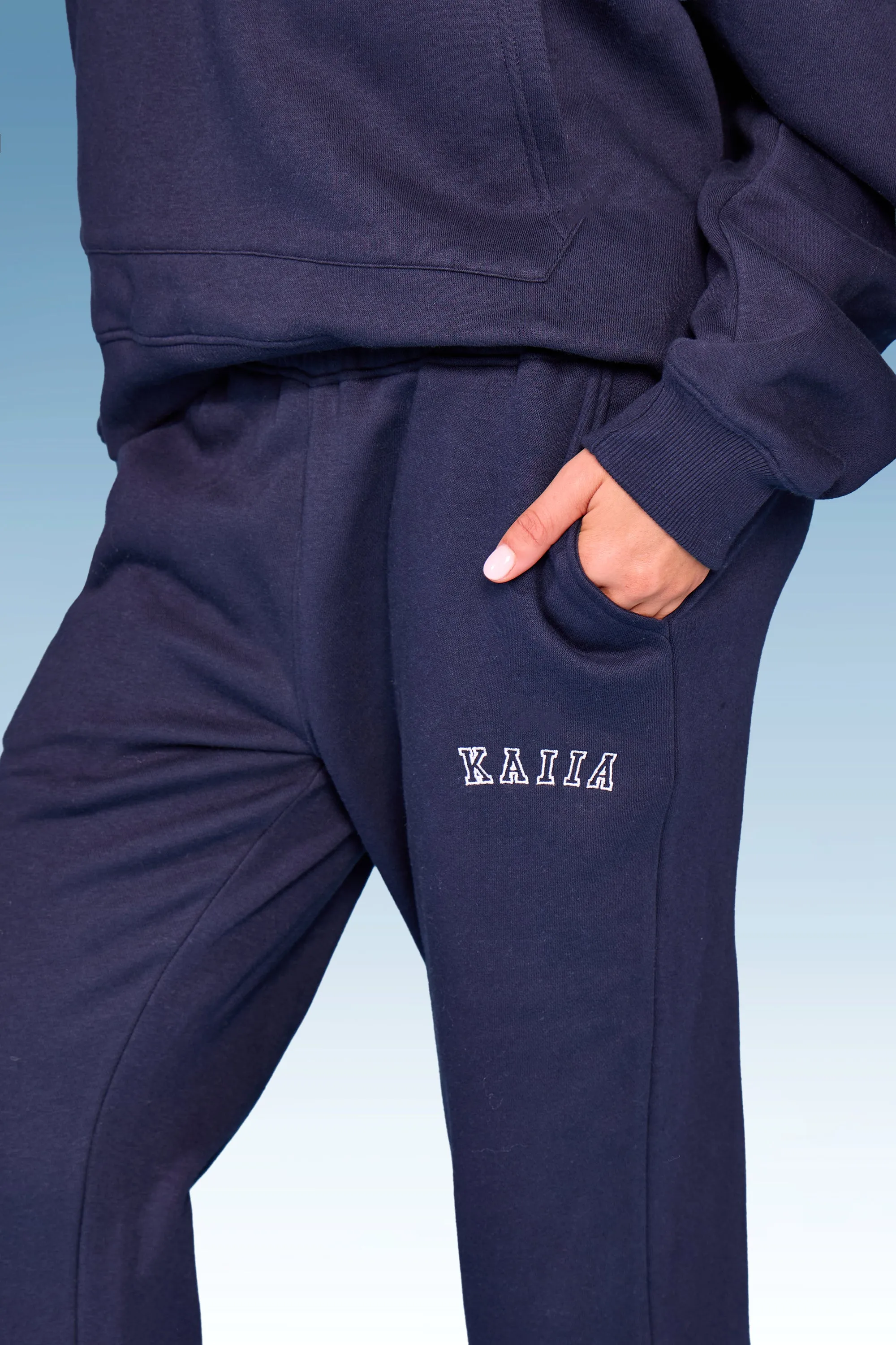 Kaiia Apres Flared Joggers Navy sold by Kaiia the label product image thumbnail 2
