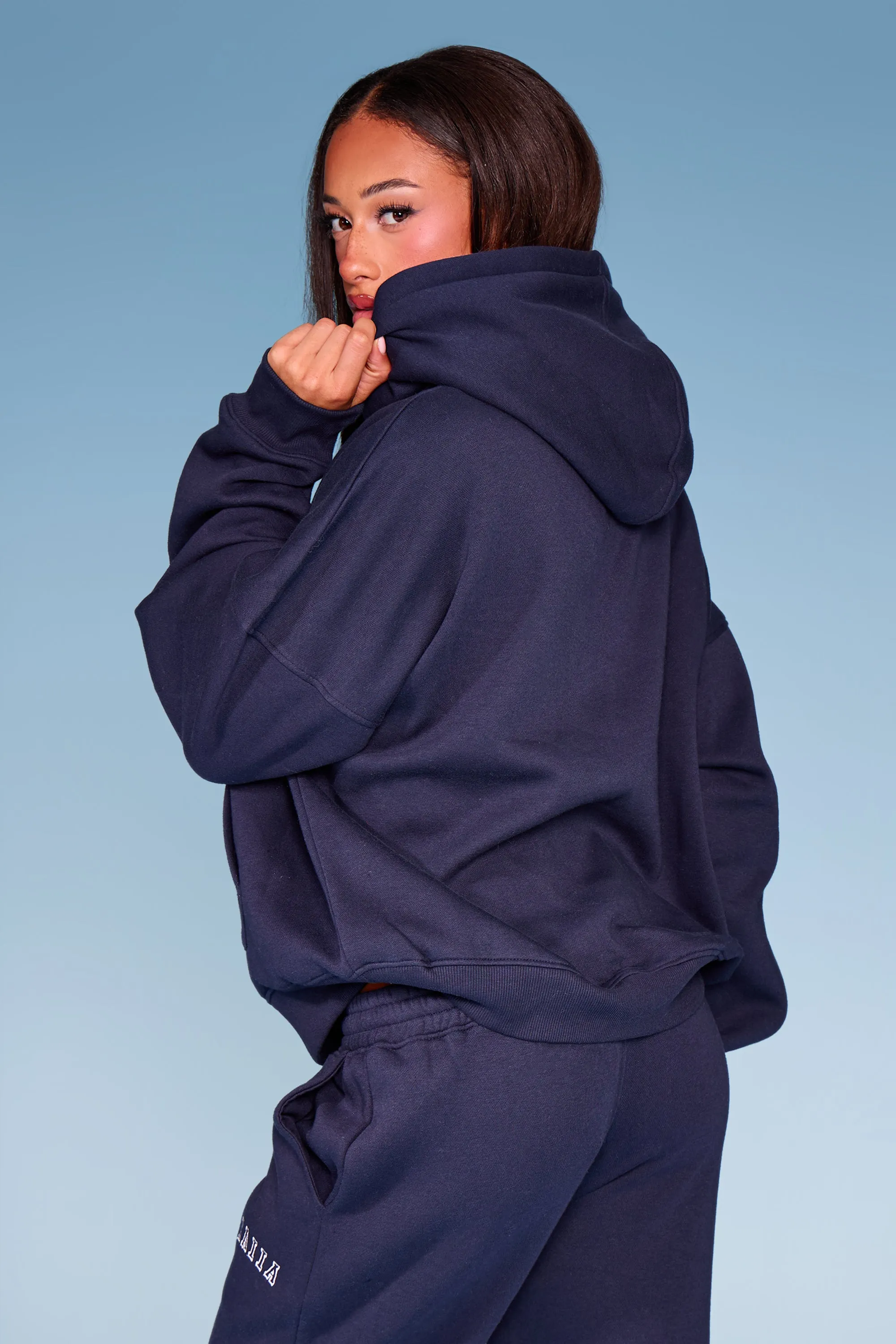 Kaiia Apres Oversized Hoodie Navy sold by Kaiia the label product image thumbnail 5
