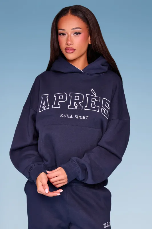 Kaiia Apres Oversized Hoodie Navy made by Kaiia the label