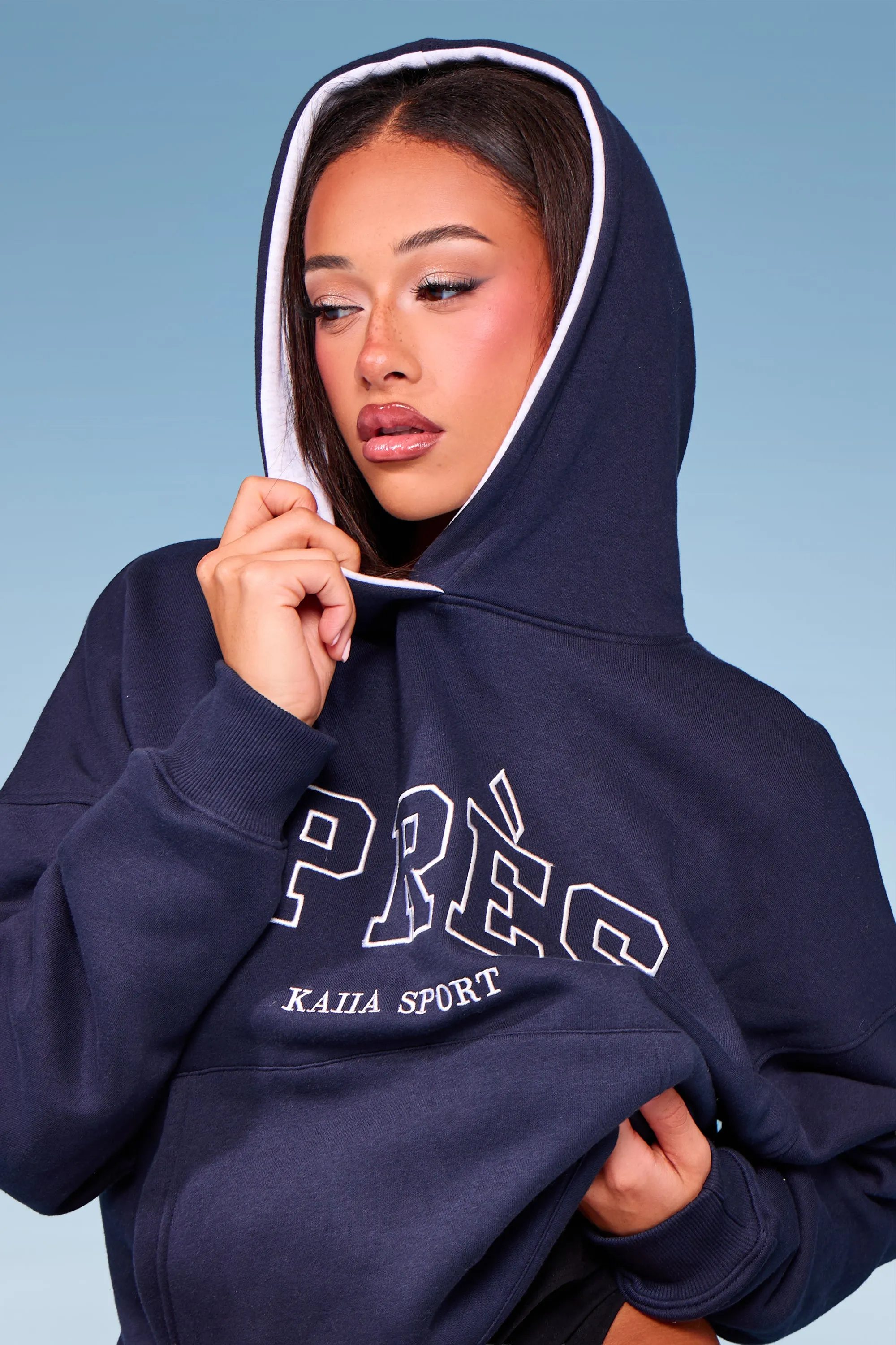 Kaiia Apres Oversized Hoodie Navy sold by Kaiia the label product image thumbnail 3
