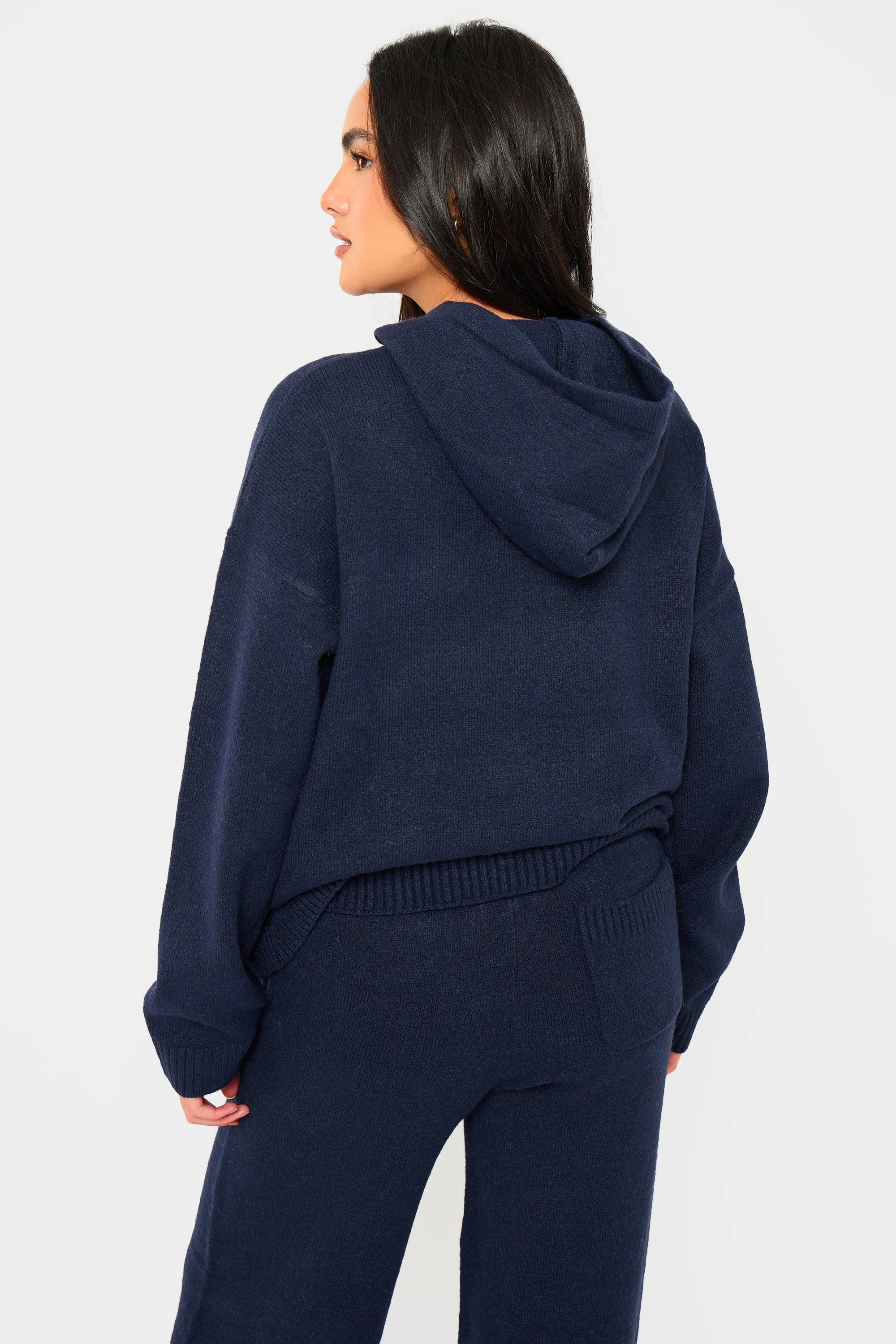 Kaiia Knit Oversized Hoodie Navy sold by Kaiia the label product image thumbnail 4
