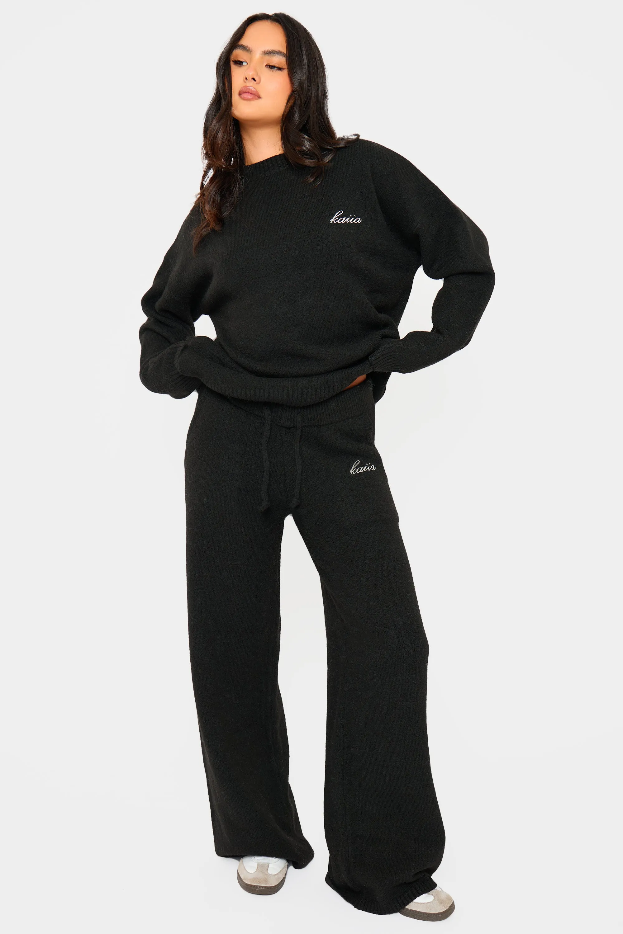 Kaiia Knit Oversized Sweatshirt Black sold by Kaiia the label product image thumbnail 3