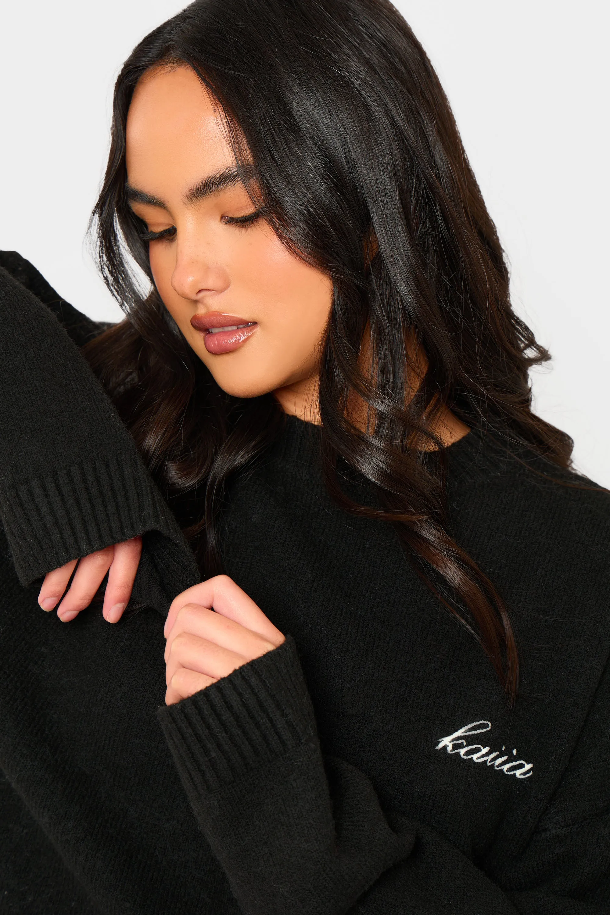 Kaiia Knit Oversized Sweatshirt Black sold by Kaiia the label product image thumbnail 2