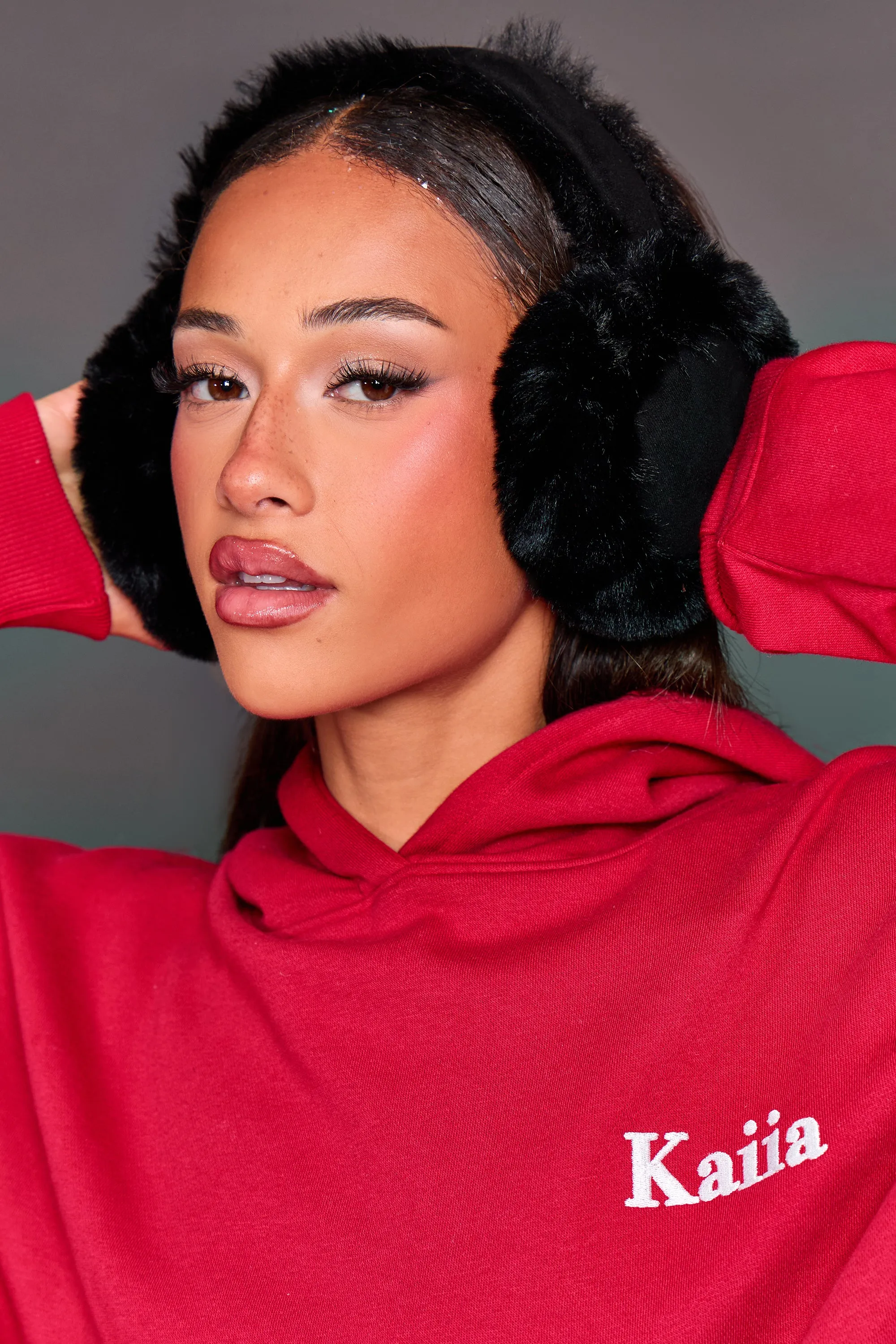 Kaiia Christmas Icon Oversized Hoodie Red sold by Kaiia the label product image thumbnail 5