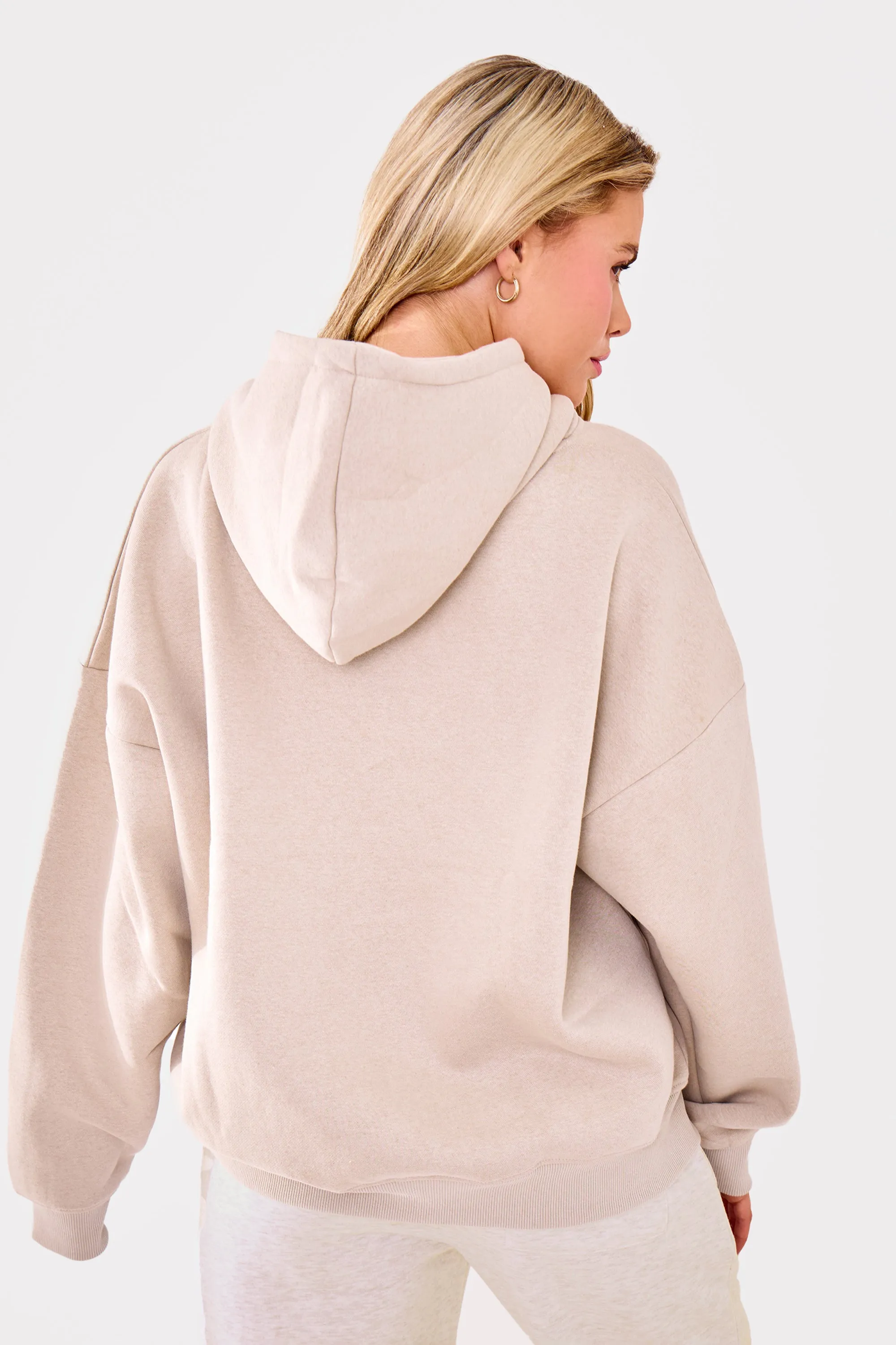 Kaiia Embossed Logo Oversized Hoodie Ash Taupe sold by Kaiia the label product image thumbnail 4