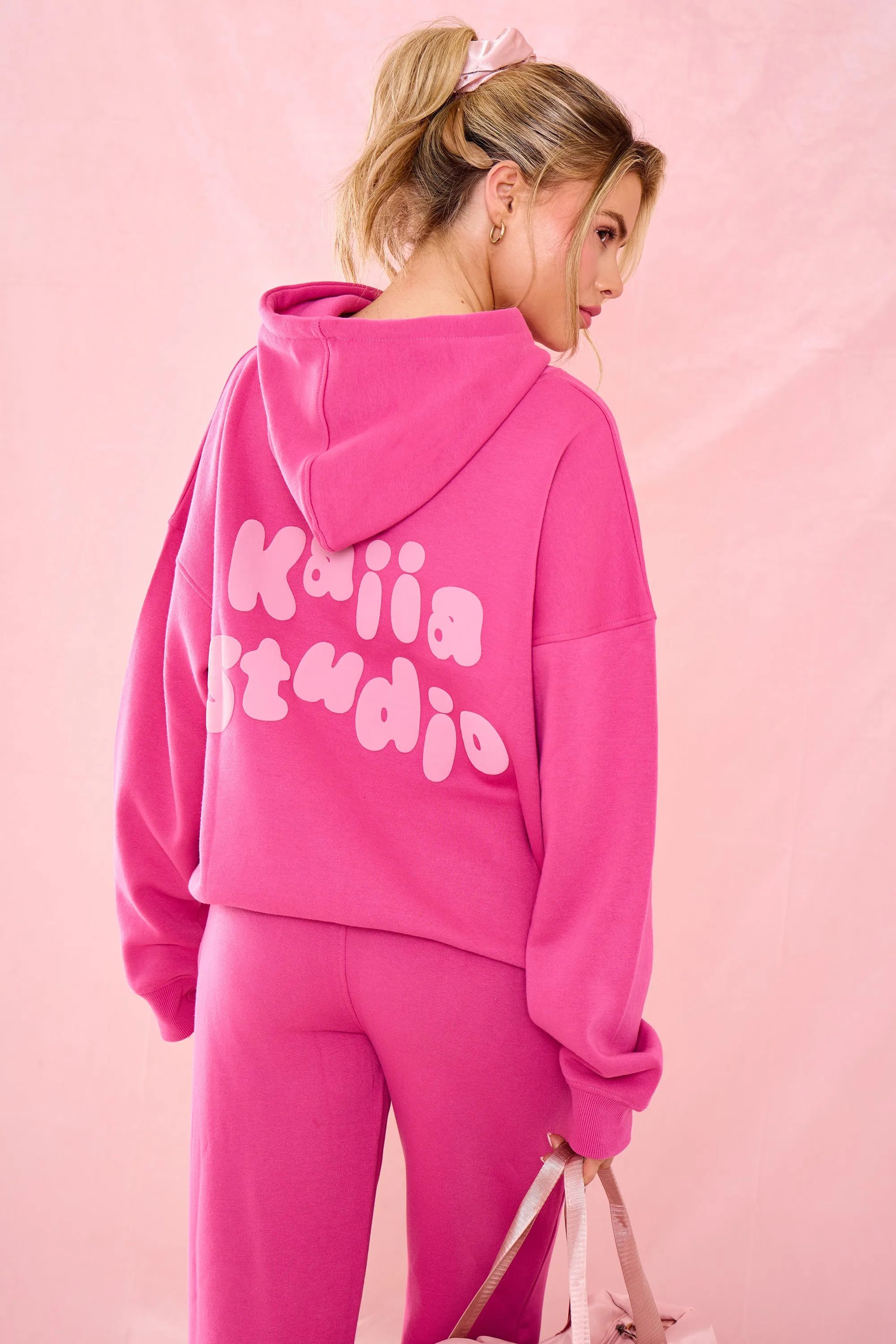Kaiia Bubble Graphic Oversized Hoodie Dragonfruit sold by Kaiia the label product image thumbnail 2