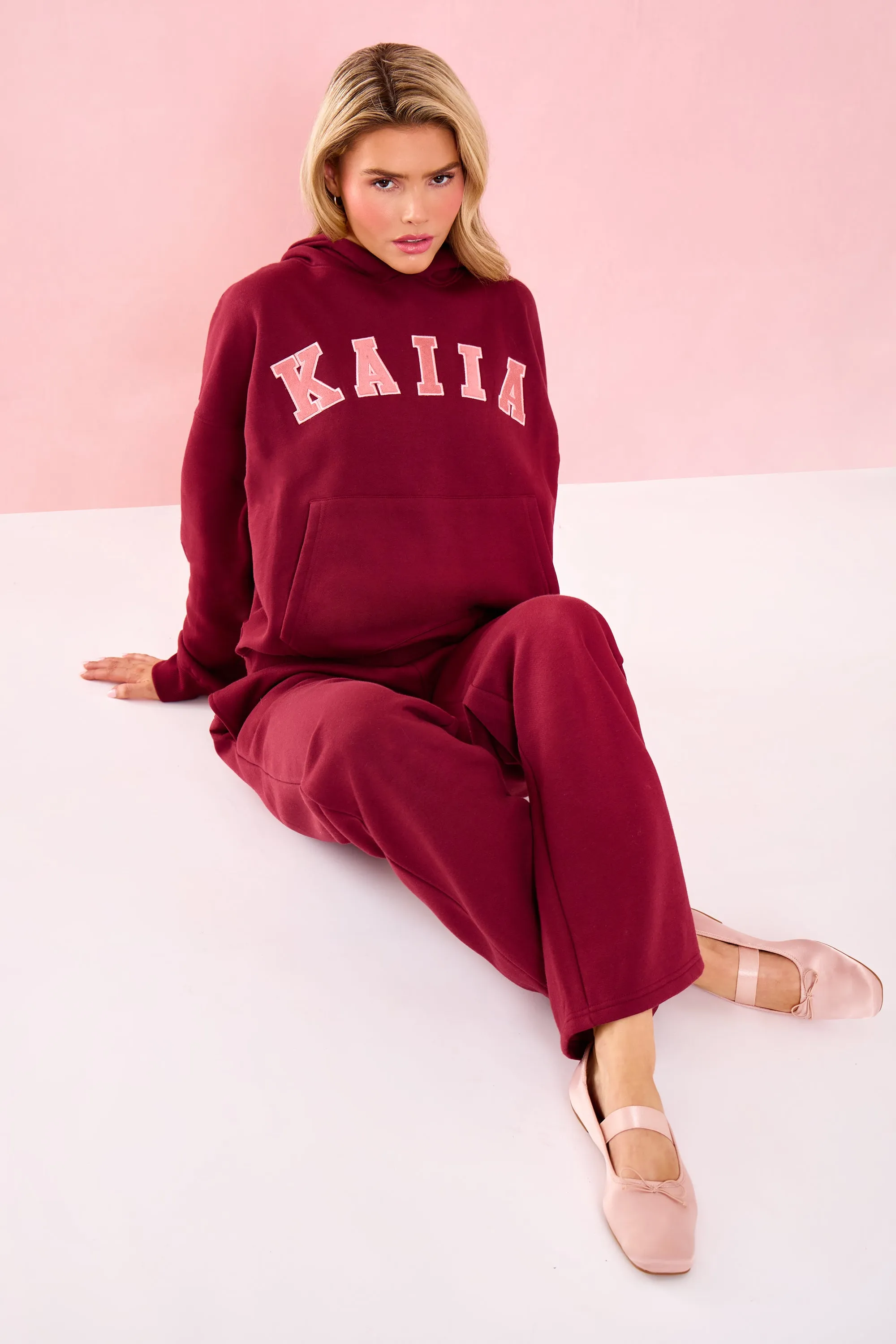 Kaiia Slogan Oversized Hoodie Warm Berry sold by Kaiia the label product image thumbnail 2