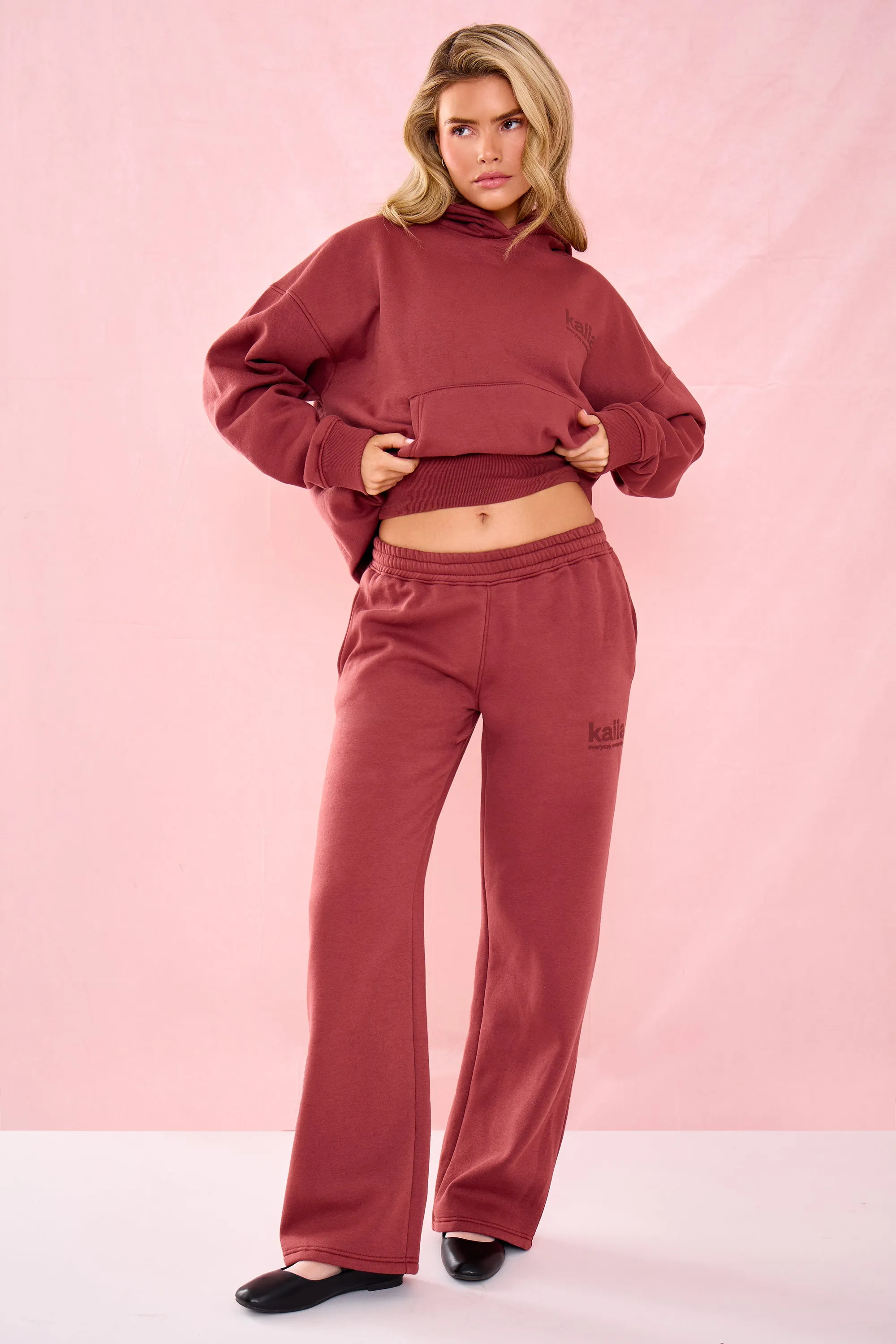 Kaiia Matte Slogan Oversized Hoodie Toast sold by Kaiia the label product image thumbnail 3