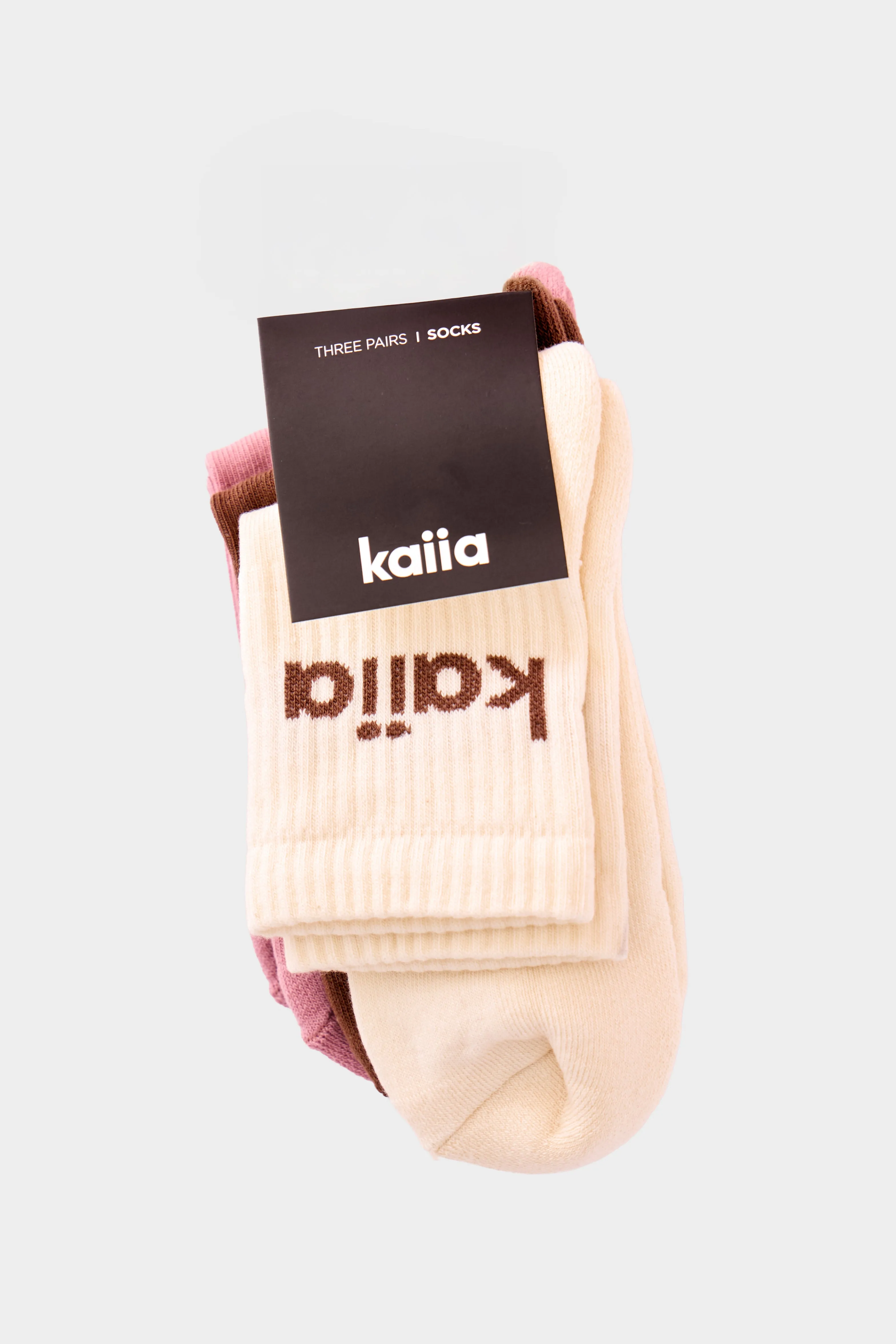 Pack of Three Kaiia Logo Socks Multi sold by Kaiia the label product image thumbnail 4