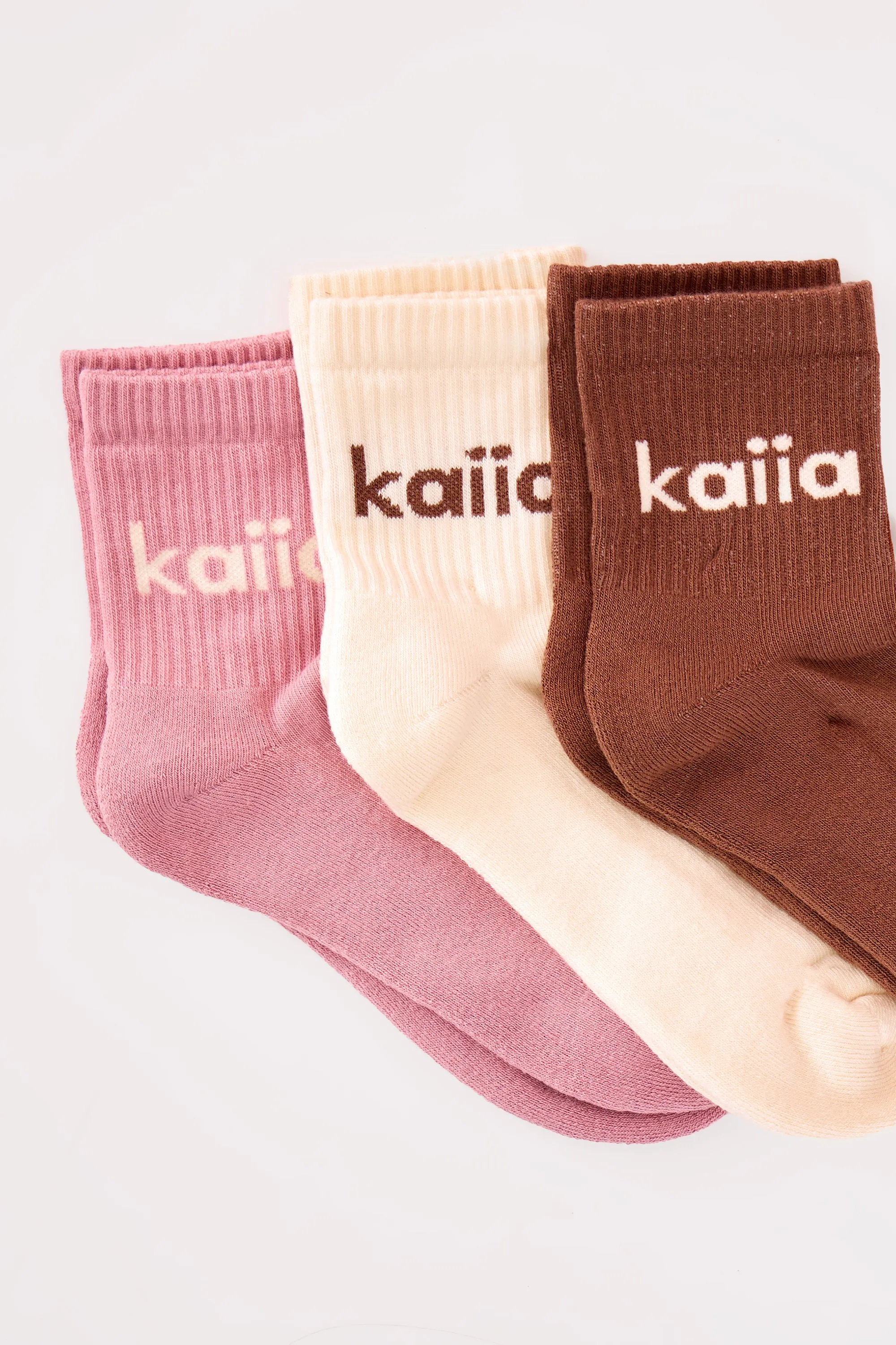 Pack of Three Kaiia Logo Socks Multi sold by Kaiia the label product image thumbnail 2