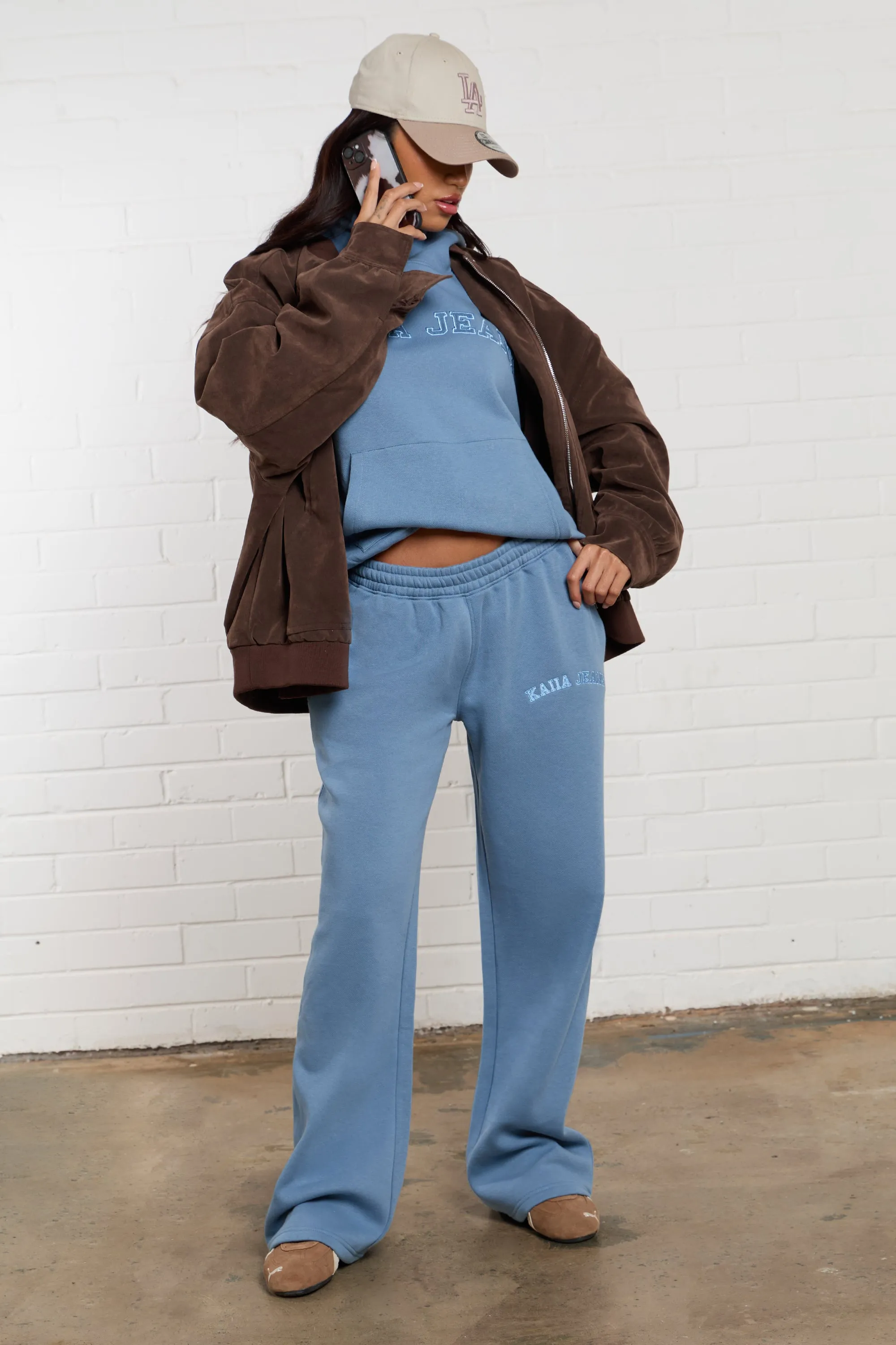 Kaiia Jeans Applique Oversized Hoodie Denim Blue sold by Kaiia the label product image thumbnail 3