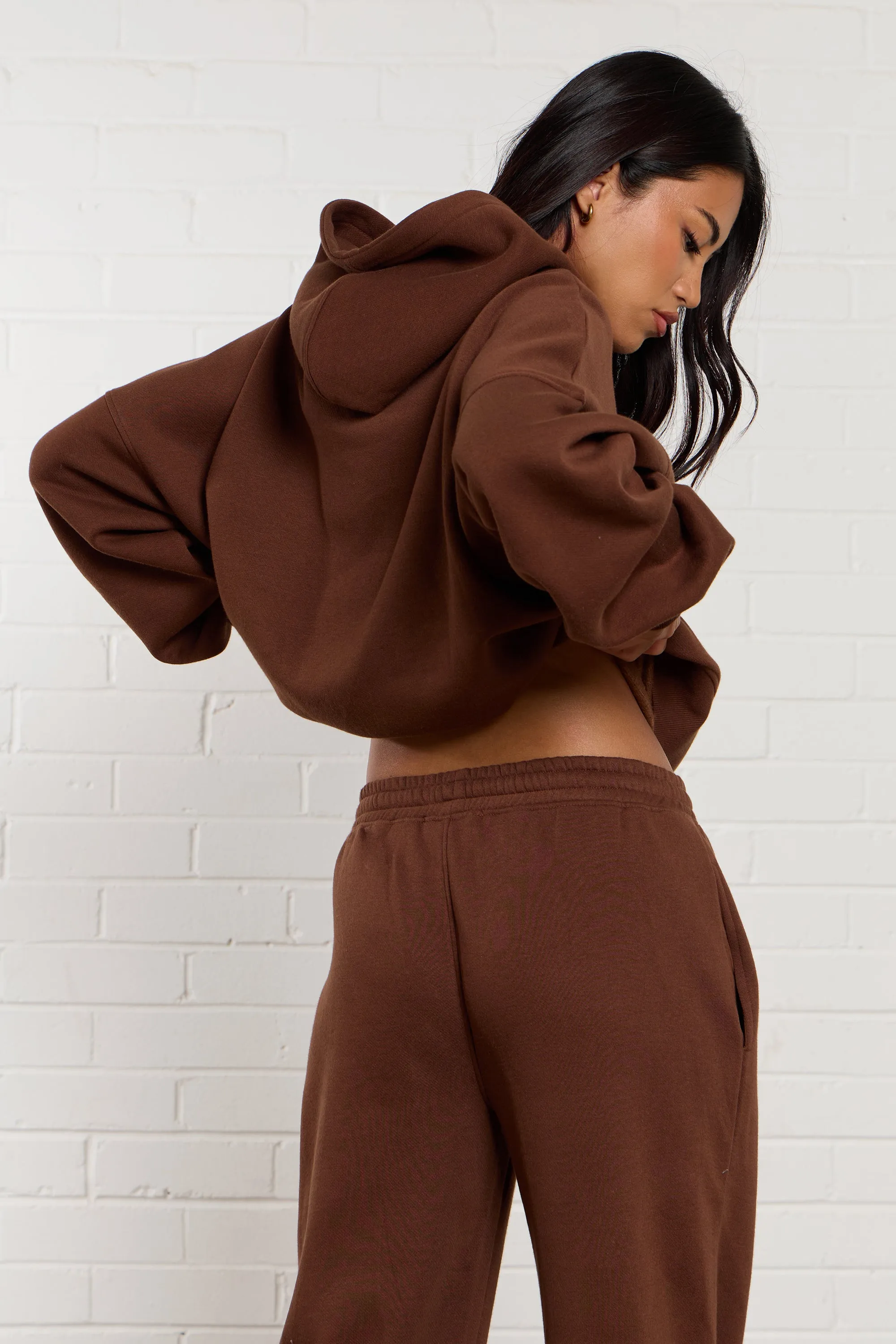 Kaiia Jeans Applique Oversized Hoodie Chestnut sold by Kaiia the label product image thumbnail 3