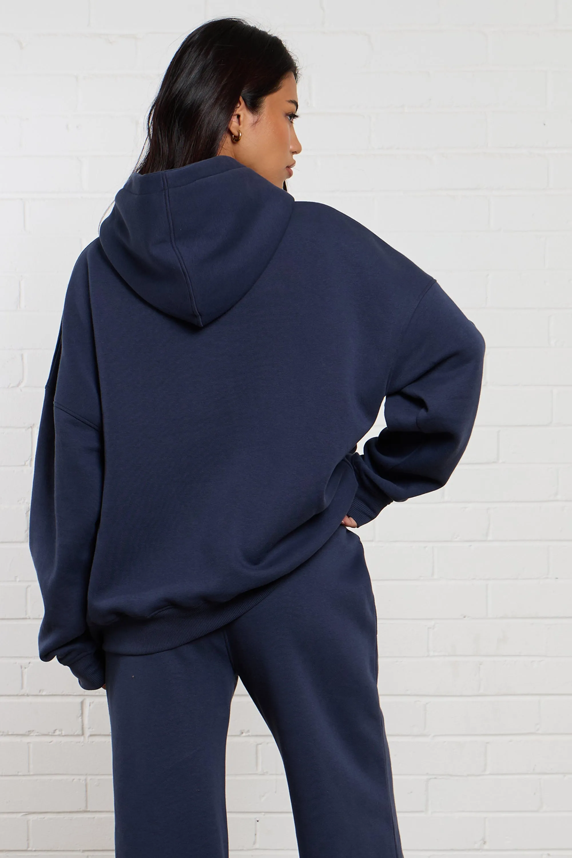 Kaiia Jeans Applique Oversized Hoodie Indigo sold by Kaiia the label product image thumbnail 4