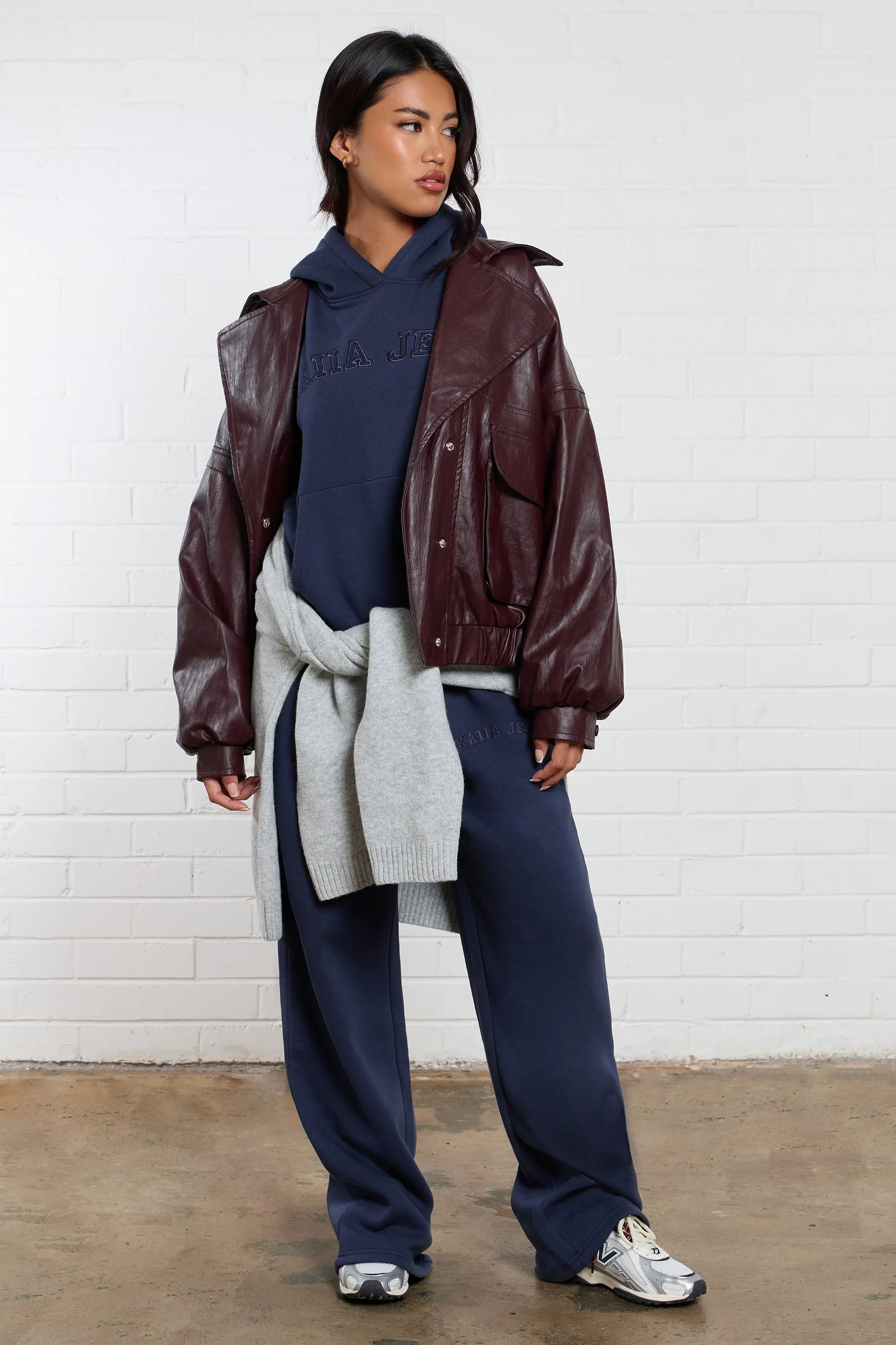 Kaiia Jeans Applique Oversized Hoodie Indigo sold by Kaiia the label product image thumbnail 2