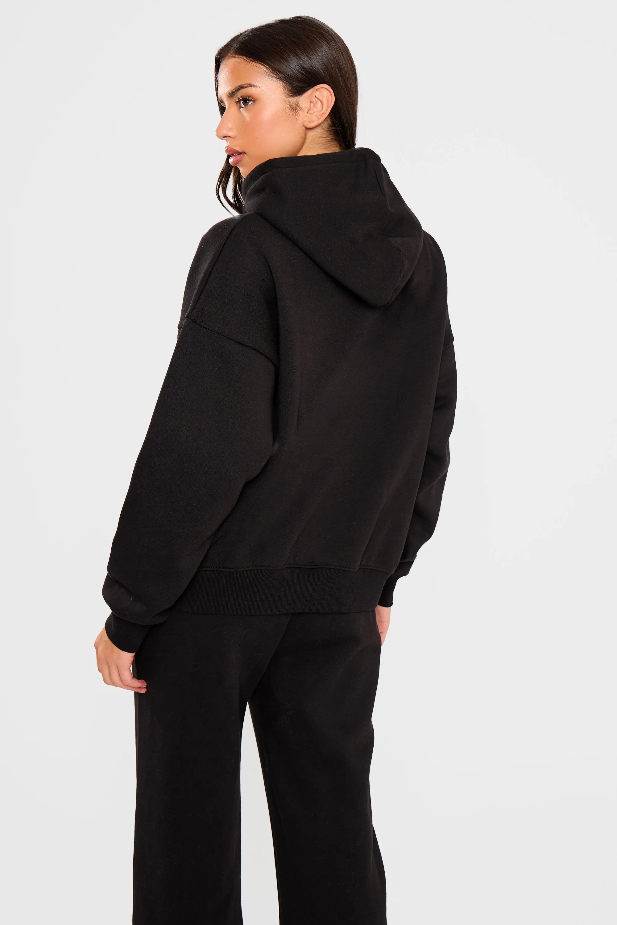 Kaiia Embossed Bubble Logo Oversized Hoodie Black sold by Kaiia the label product image thumbnail 4