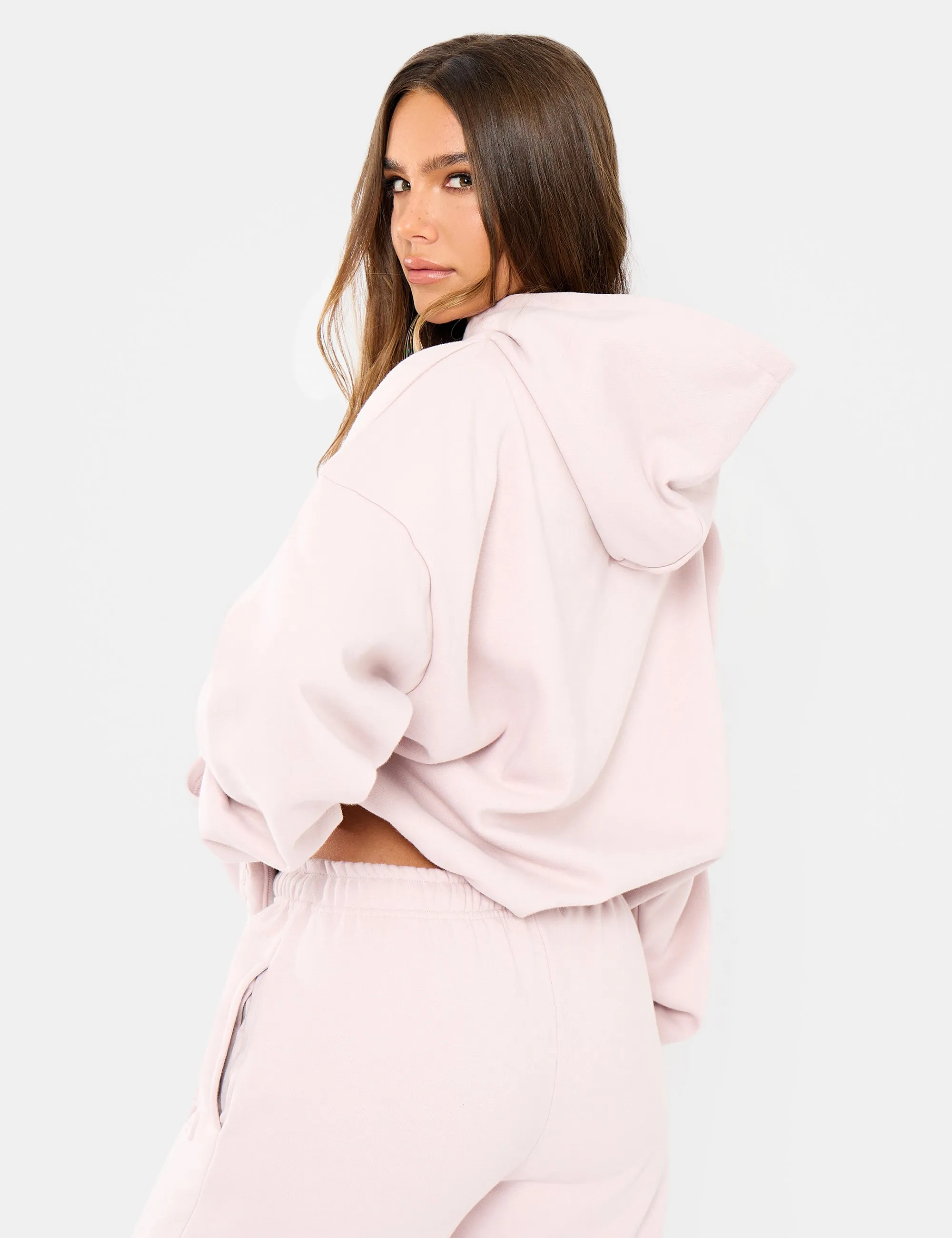 Kaiia Embossed Logo Oversized Hoodie Pale Dusty Lilac sold by Kaiia the label product image thumbnail 2