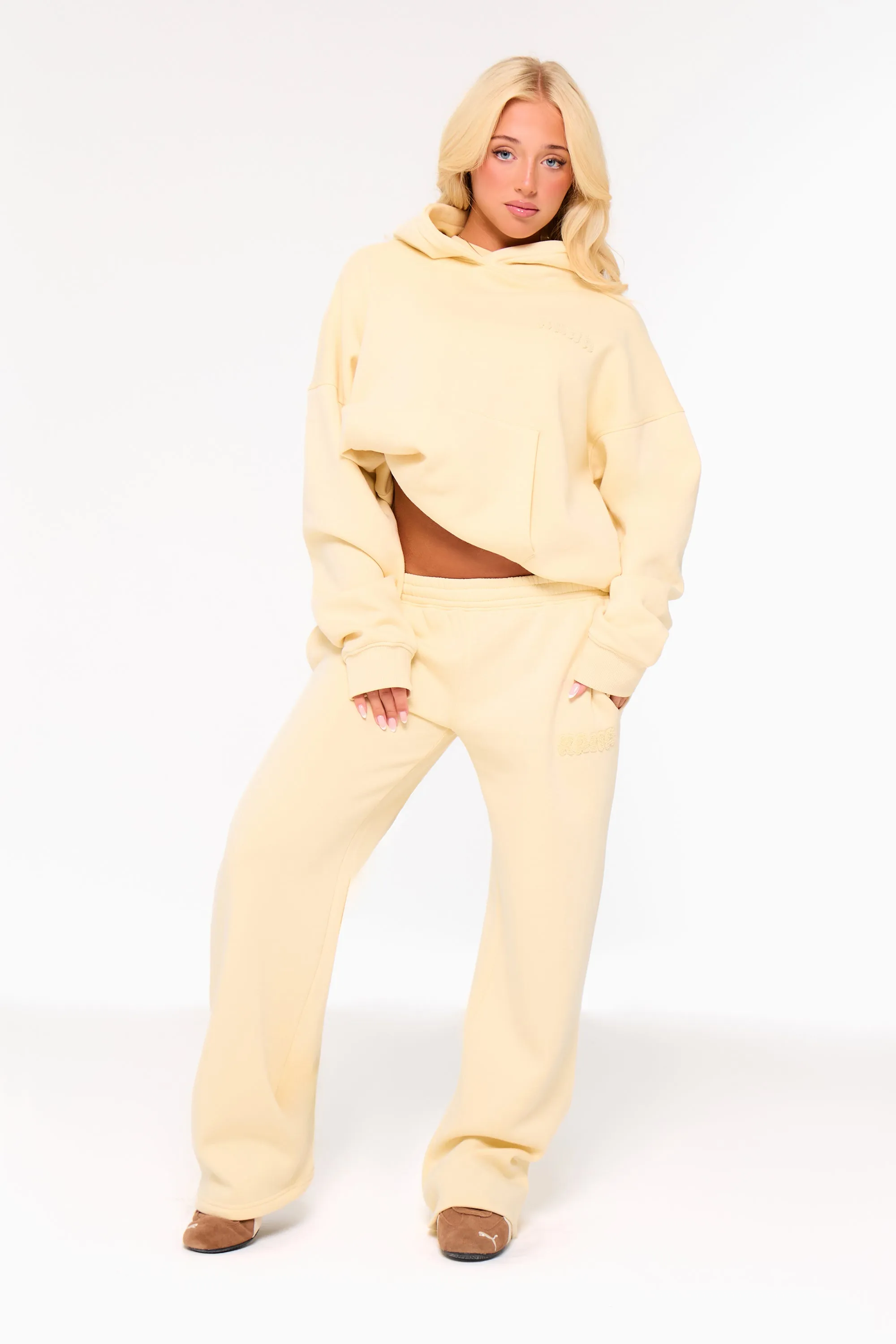 Kaiia Studio Bubble Borg Oversized Hoodie Soft Lemon sold by Kaiia the label product image thumbnail 4