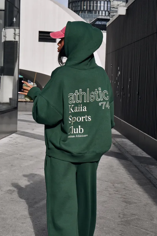 Kaiia Athletic Sport Oversized Hoodie Emerald Green sold by Kaiia the label