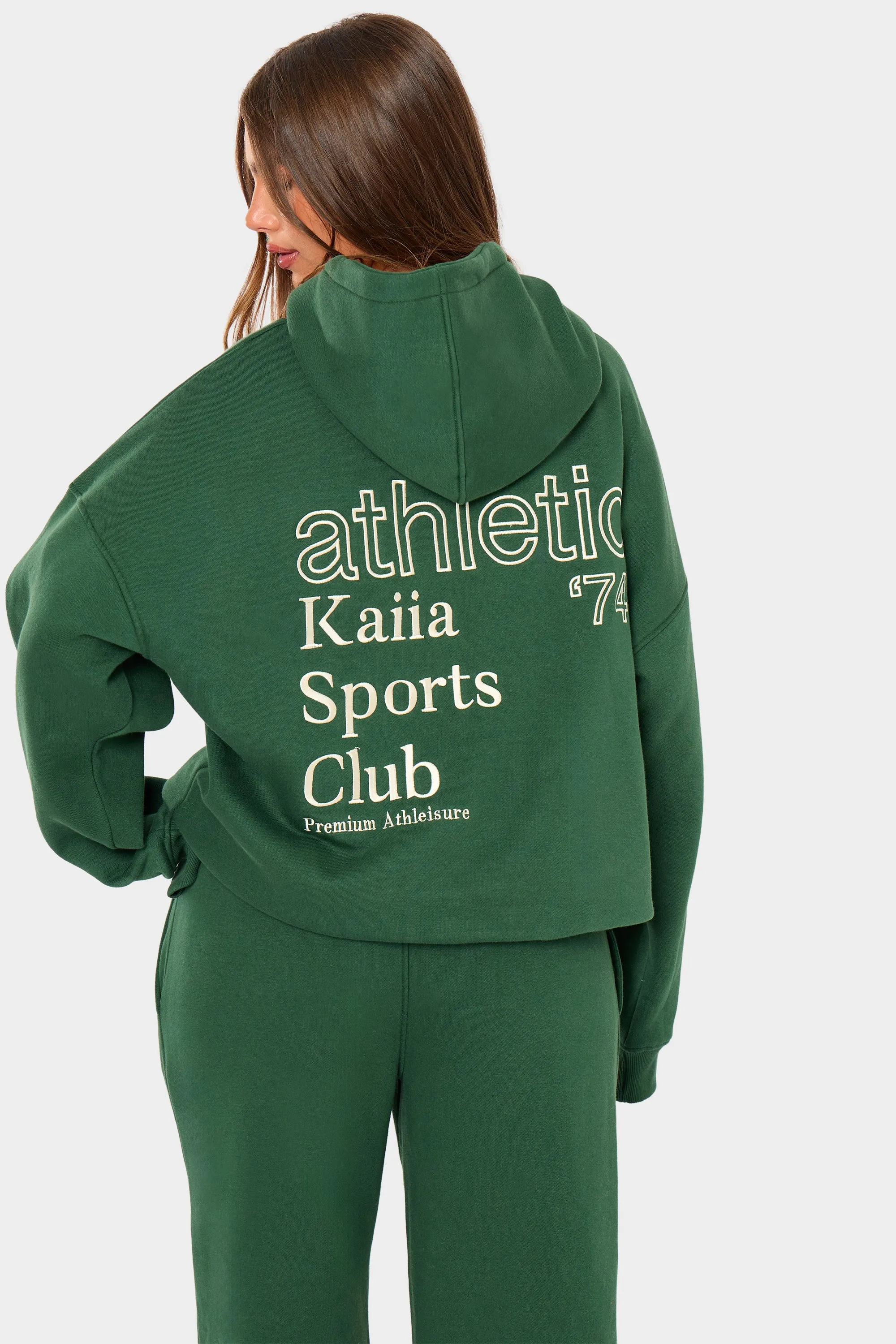 Kaiia Athletic Sport Oversized Hoodie Emerald Green sold by Kaiia the label product image thumbnail 5