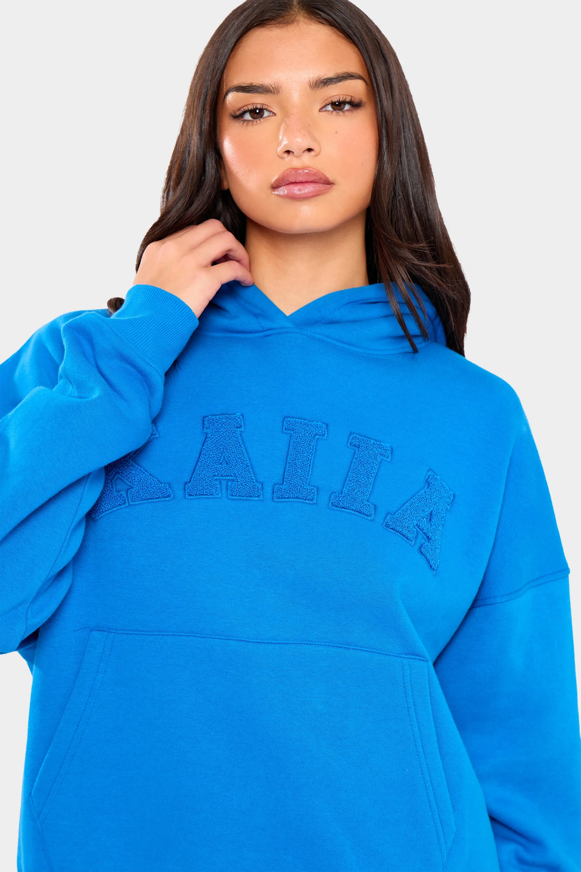 Kaiia Slogan Oversized Hoodie Cobalt Blue sold by Kaiia the label product image thumbnail 3