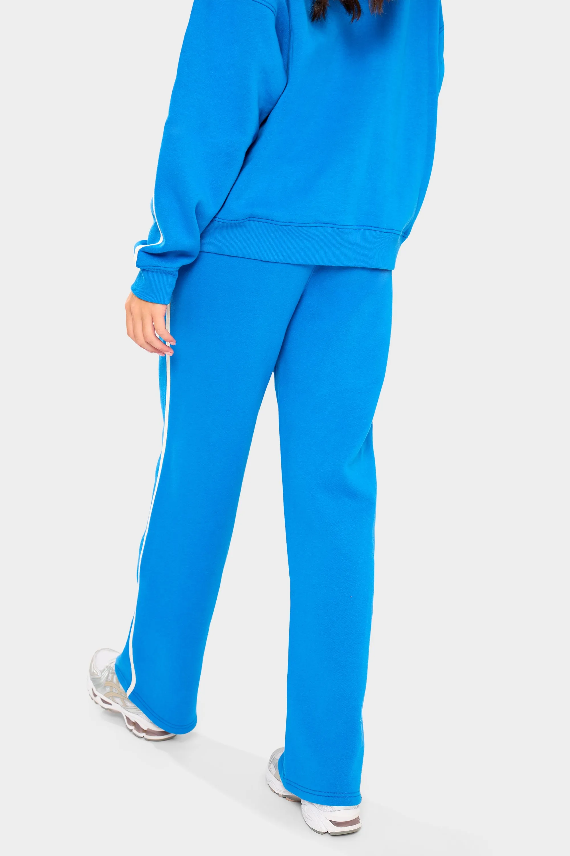 Kaiia Logo Side Stripe Wide Leg Joggers Cobalt Blue sold by Kaiia the label product image thumbnail 5