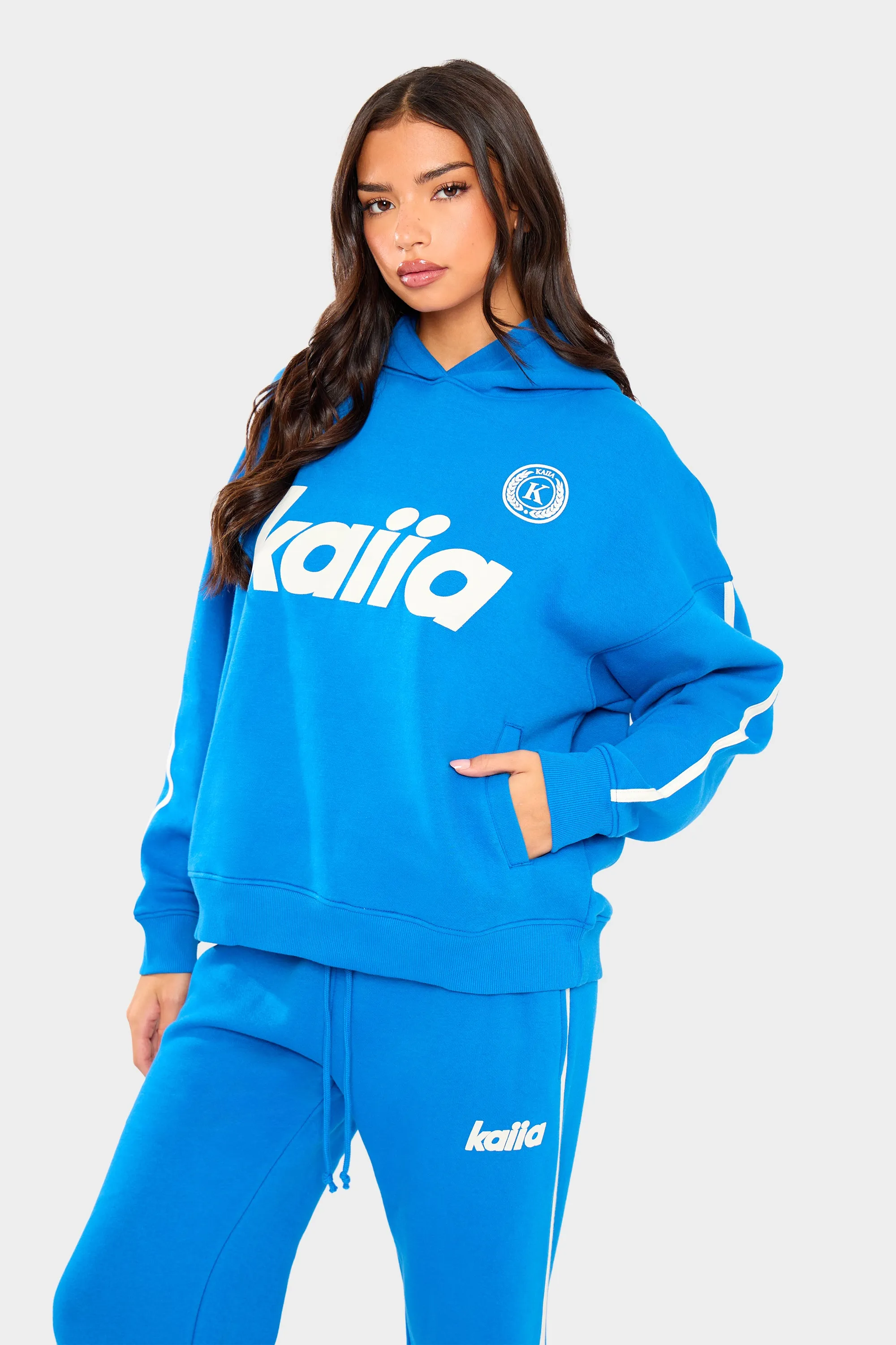 Kaiia Varsity Oversized Hoodie Cobalt Blue sold by Kaiia the label product image thumbnail 2