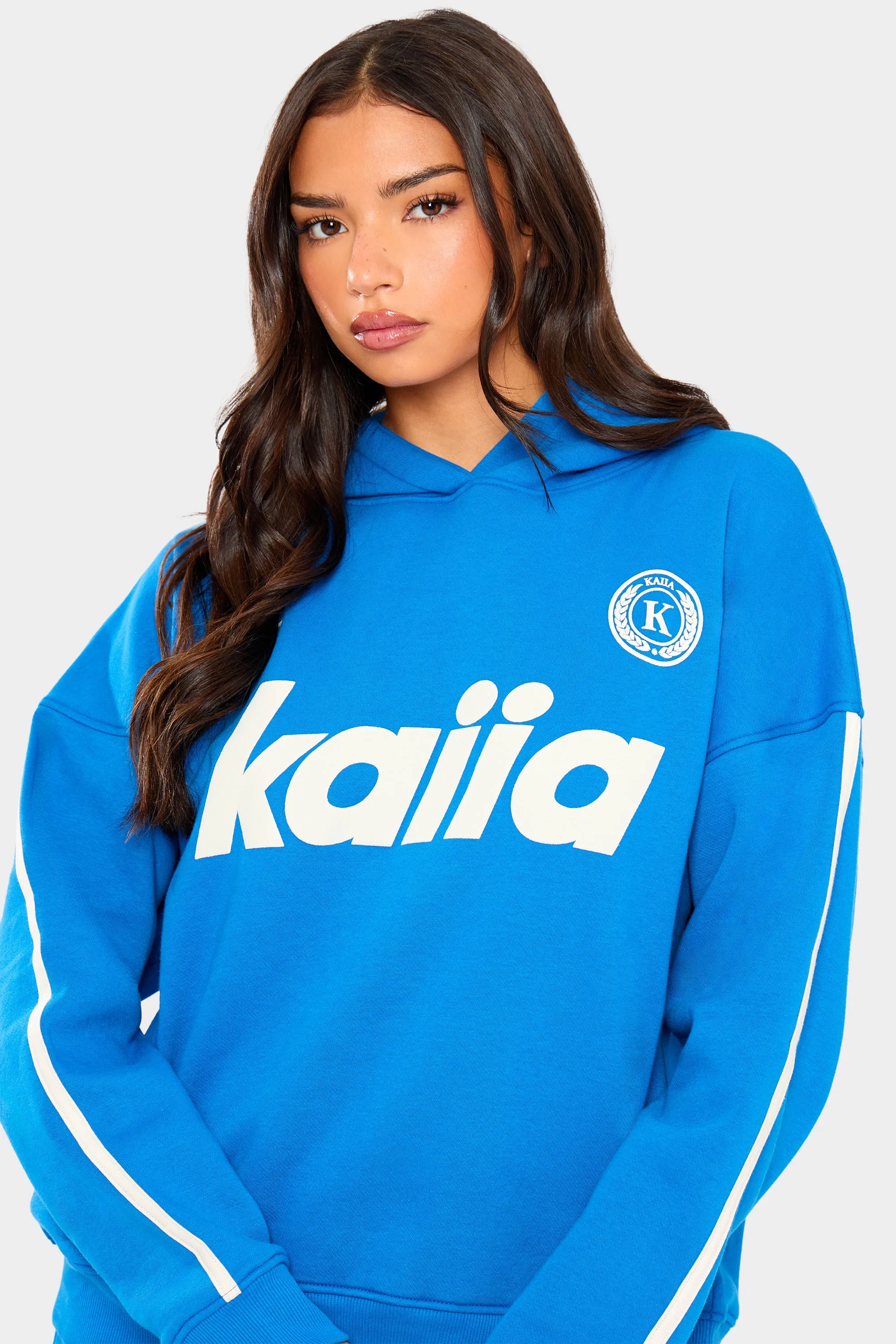 Kaiia Varsity Oversized Hoodie Cobalt Blue sold by Kaiia the label product image thumbnail 3