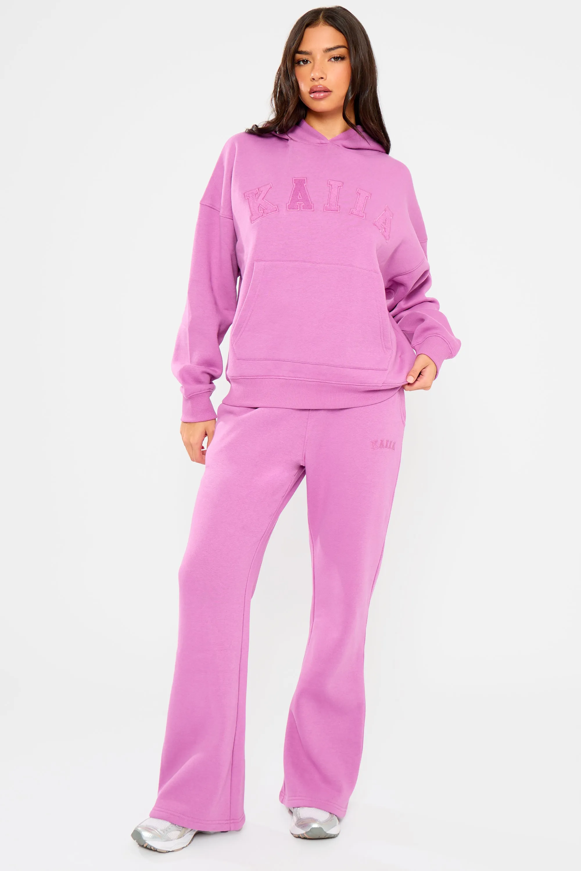 Kaiia Slogan Oversized Hoodie Fuschia sold by Kaiia the label product image thumbnail 3