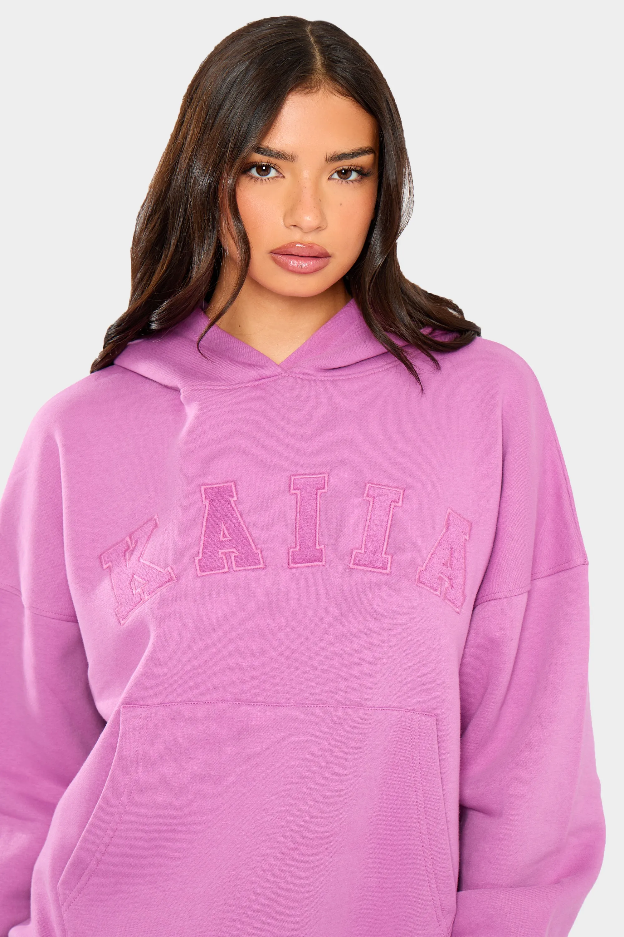 Kaiia Slogan Oversized Hoodie Fuschia sold by Kaiia the label product image thumbnail 2