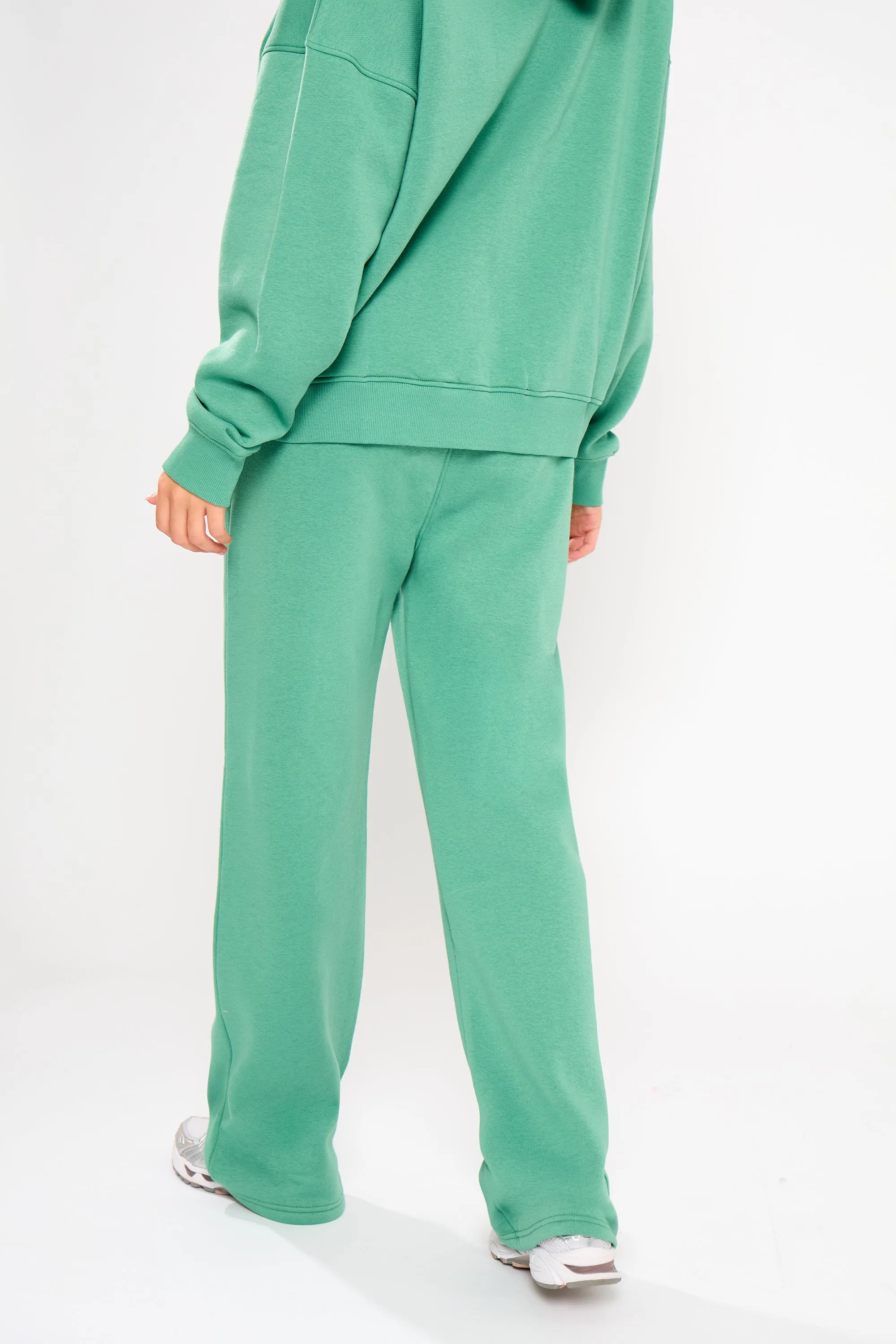 Kaiia Slogan Wide Leg Joggers Jade Green sold by Kaiia the label product image thumbnail 5