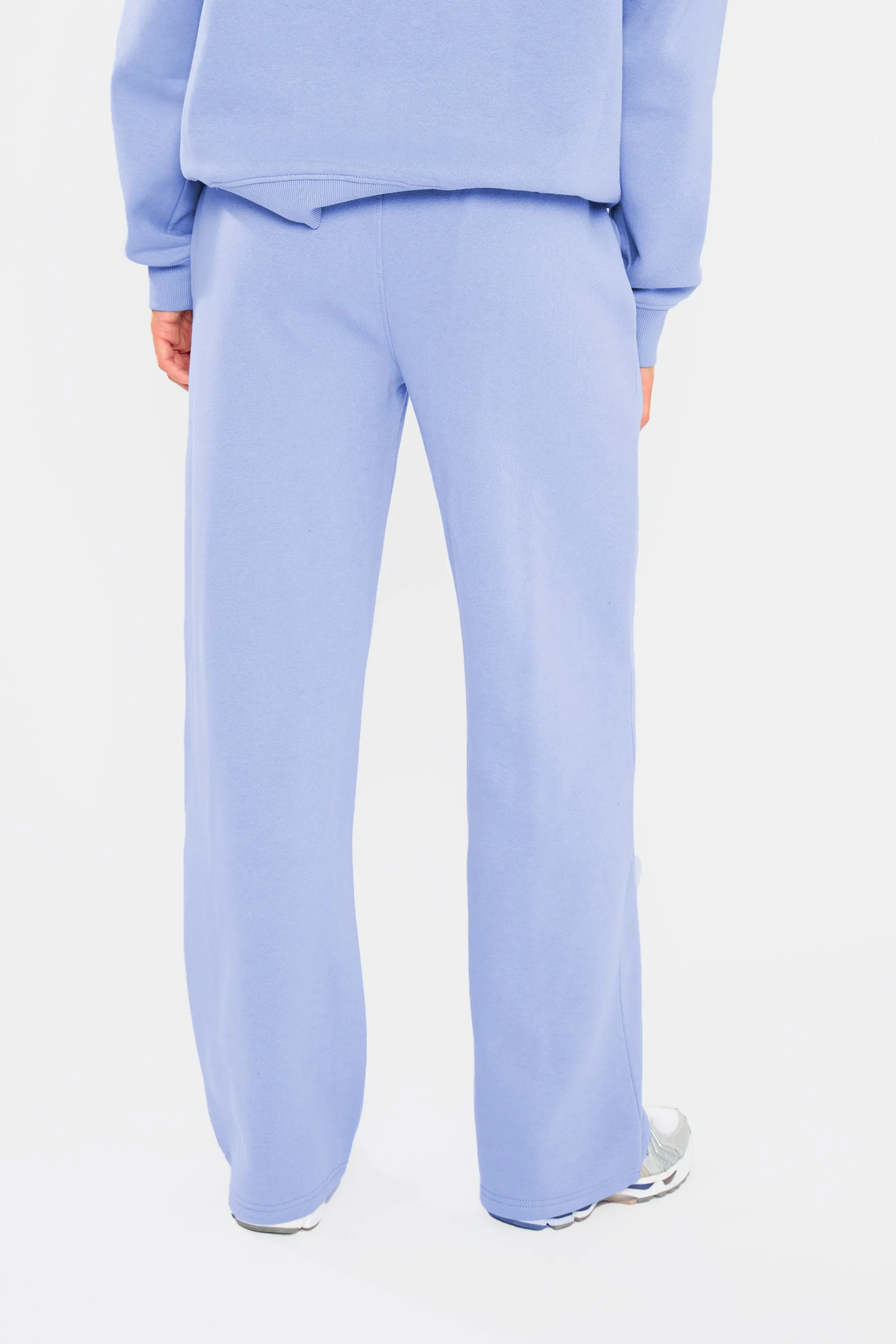 Kaiia Logo Wide Leg Joggers Cornflower Blue sold by Kaiia the label product image thumbnail 3