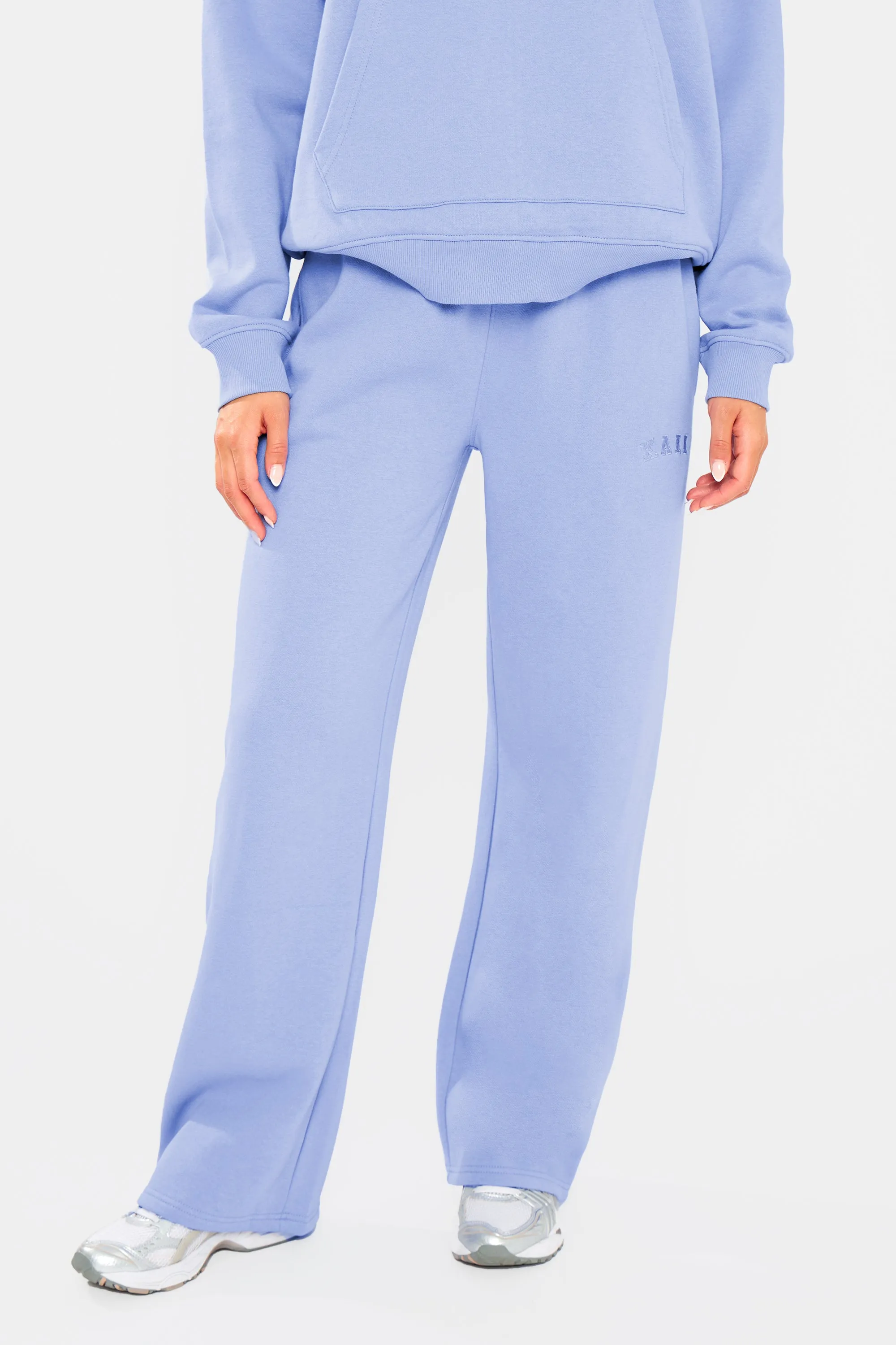 Kaiia Logo Wide Leg Joggers Cornflower Blue sold by Kaiia the label product image thumbnail 2