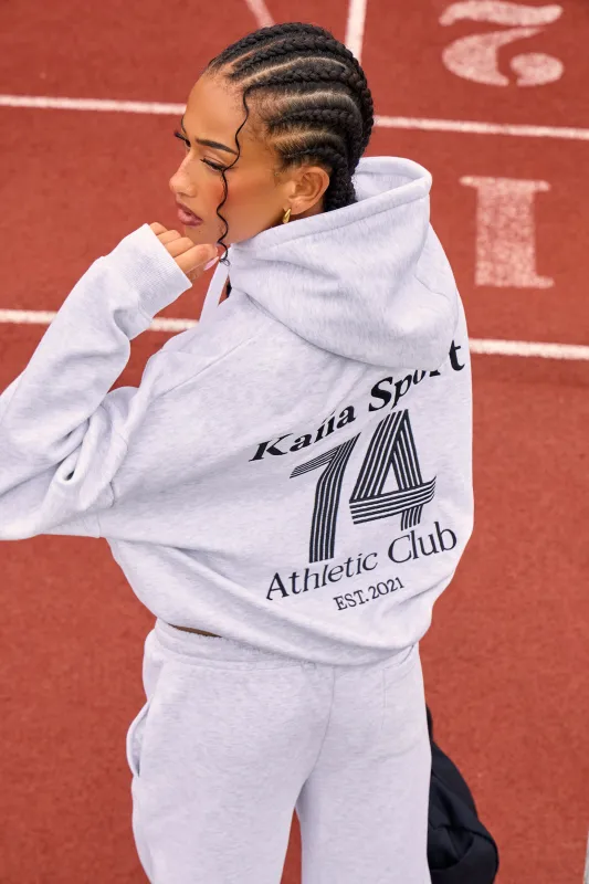 Kaiia Sport Athletic Club Oversized Hoodie Grey Marl & Black sold by Kaiia the label