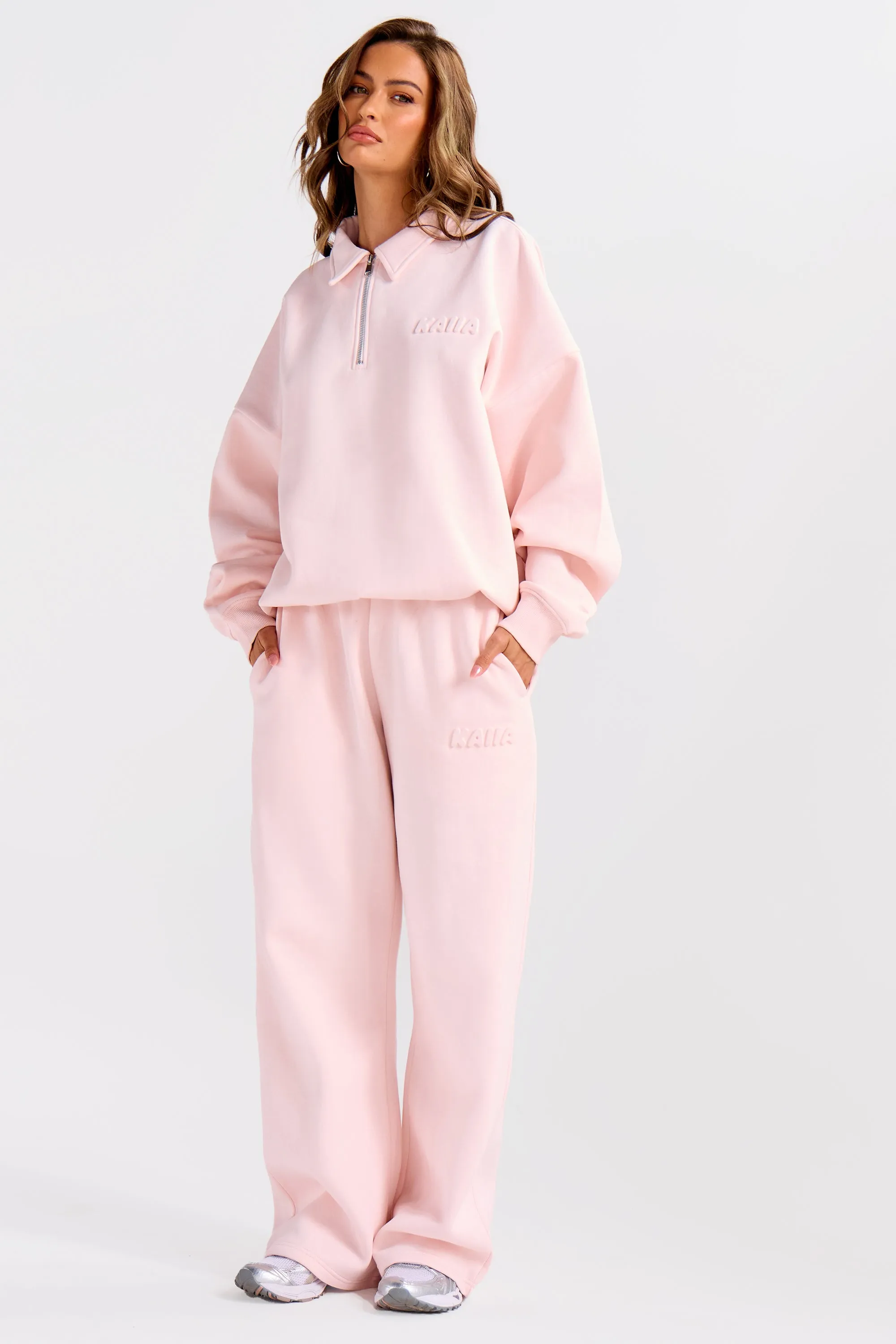 Kaiia Embossed Bubble Logo Joggers Light Rose sold by Kaiia the label product image thumbnail 4