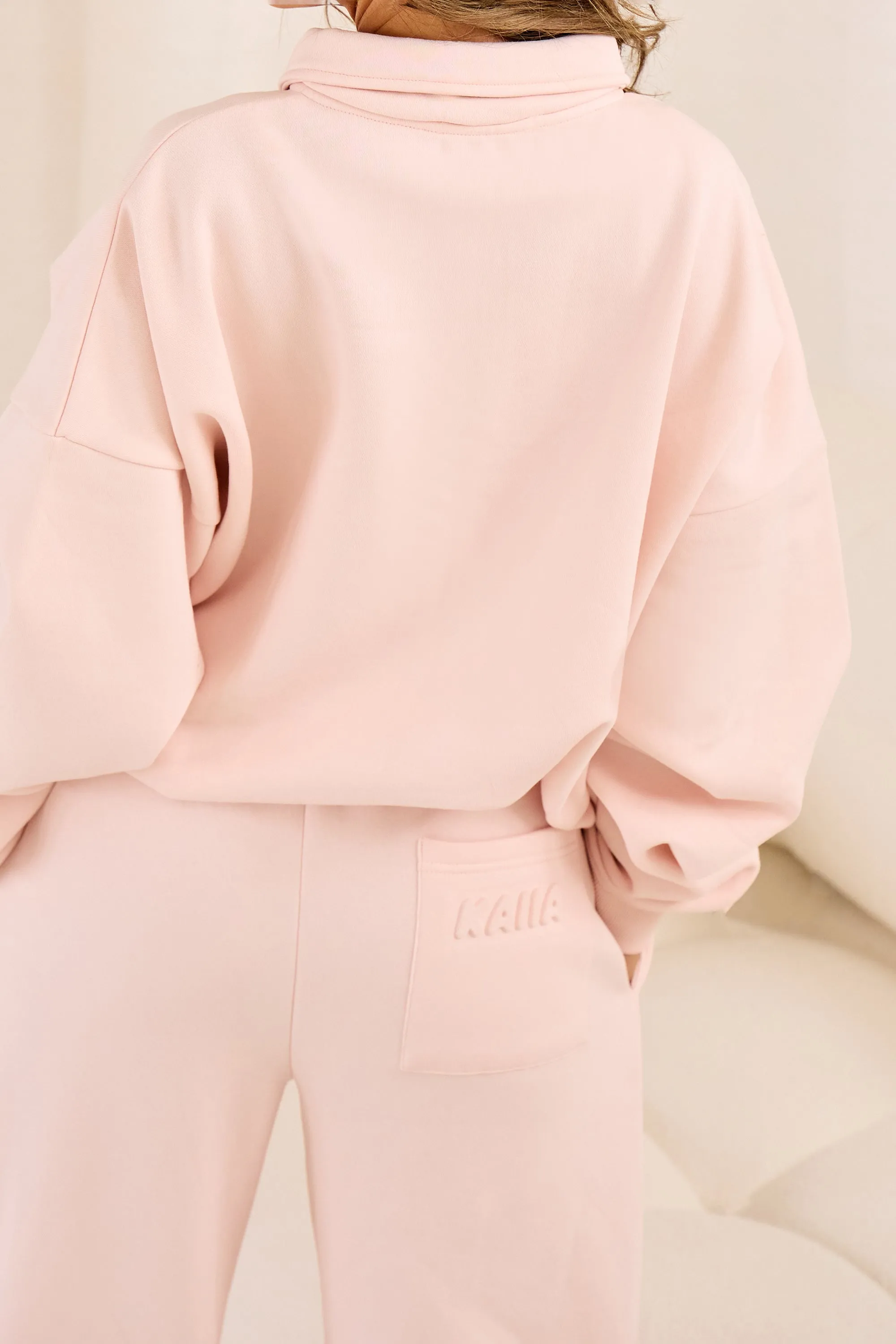 Kaiia Embossed Bubble Logo Joggers Light Rose sold by Kaiia the label product image thumbnail 2