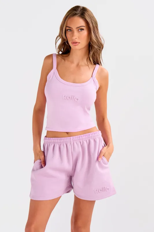 Kaiia Embossed Logo Cami Top Parma Violet made by Kaiia the label