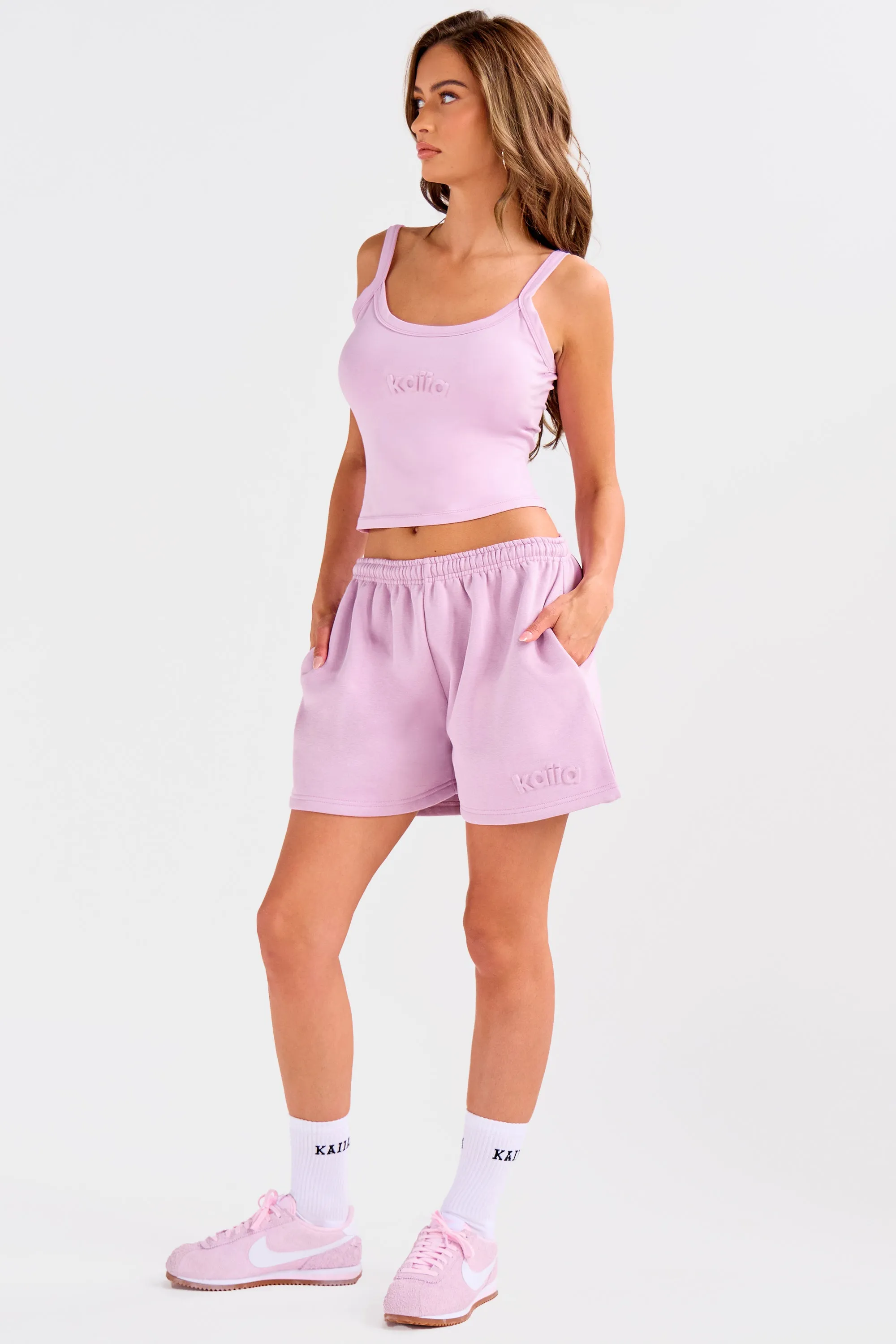 Kaiia Embossed Logo Cami Top Parma Violet sold by Kaiia the label product image thumbnail 4
