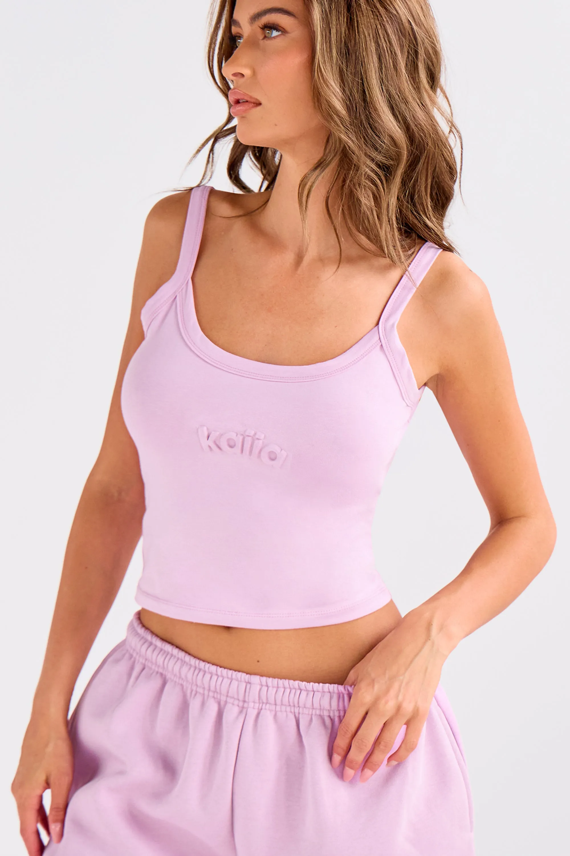 Kaiia Embossed Logo Cami Top Parma Violet sold by Kaiia the label product image thumbnail 3