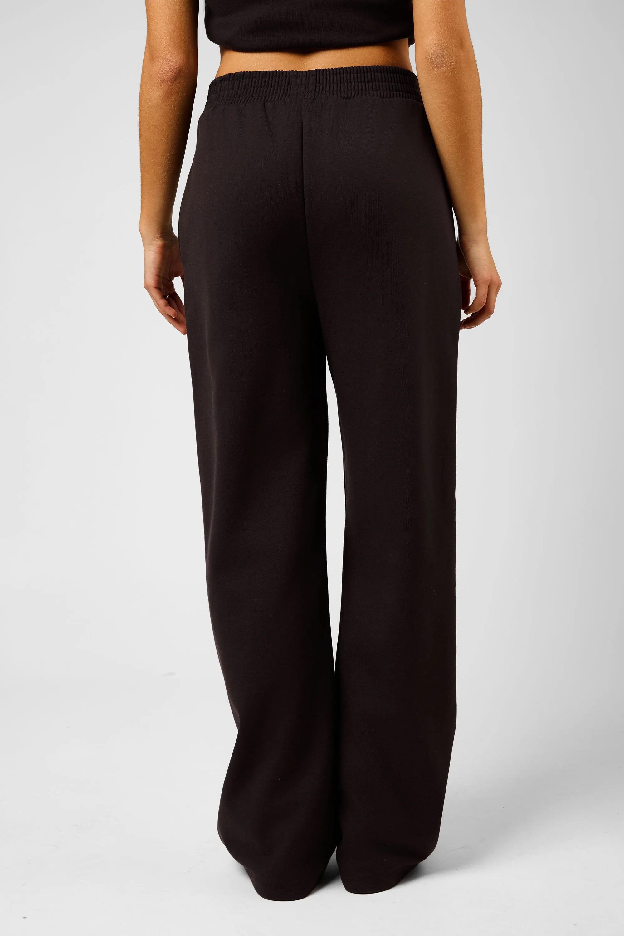 Kaiia Label Logo Premium Interlock Wide Leg Joggers Brown sold by Kaiia the label product image thumbnail 5
