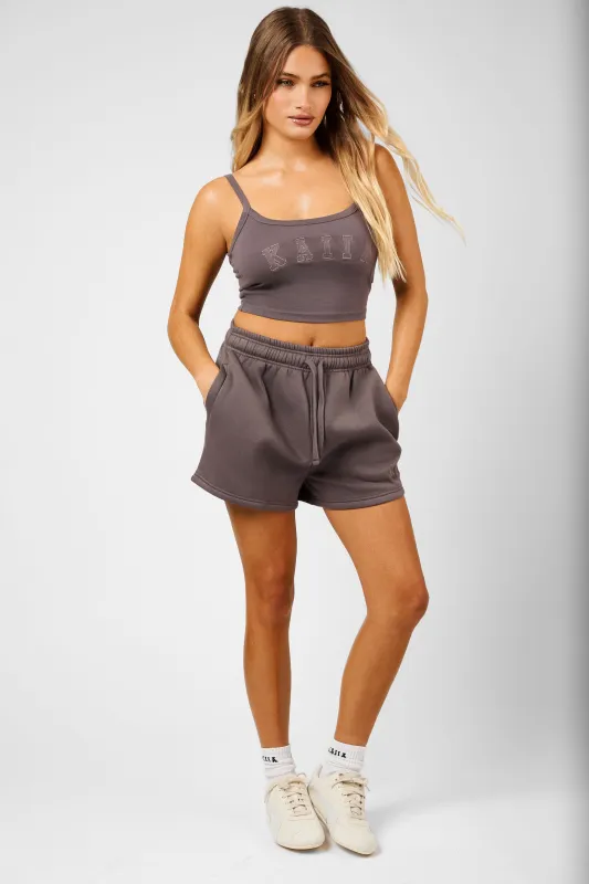 Kaiia Slogan Vest Top Mink sold by Kaiia the label