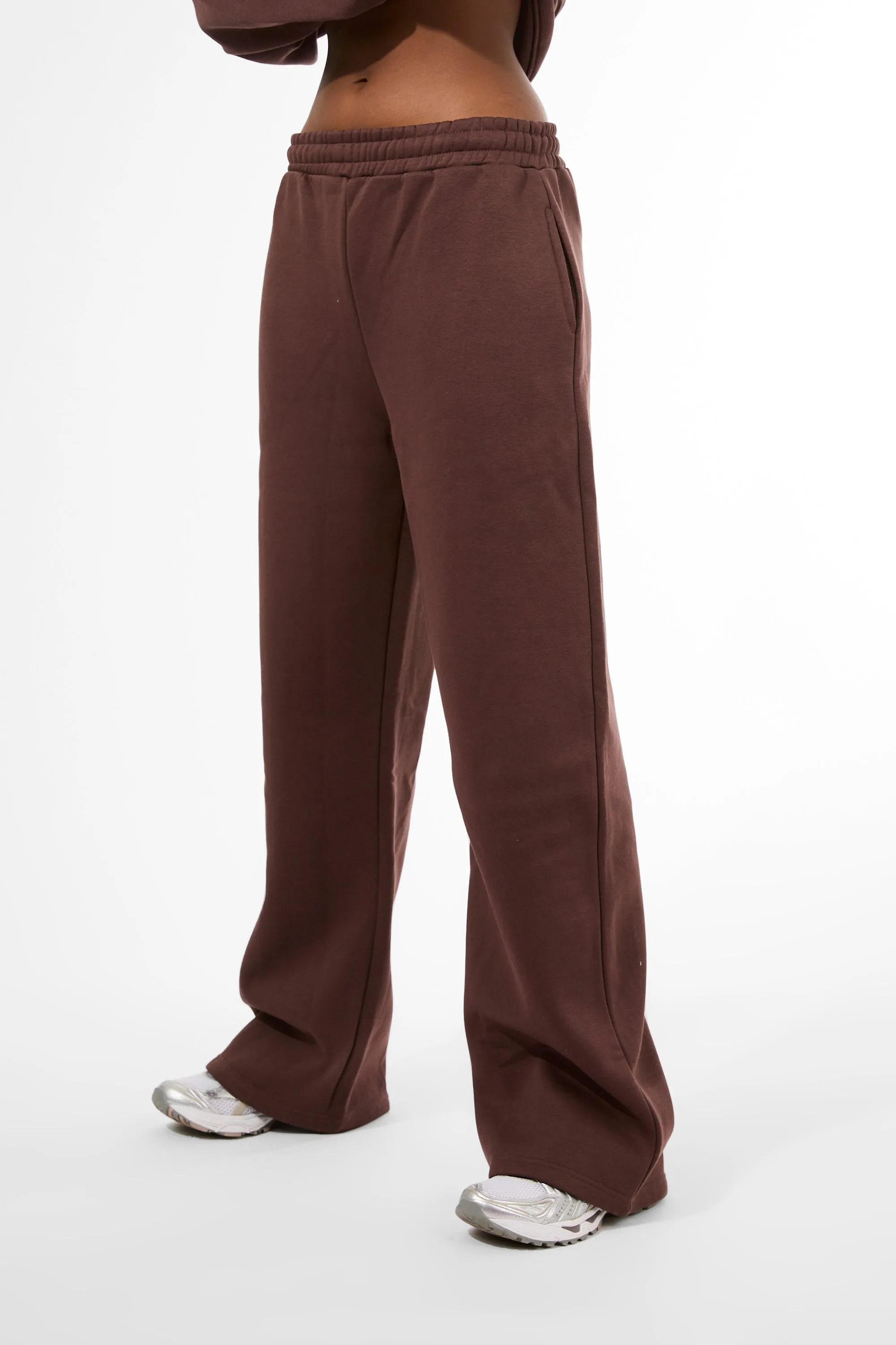 Kaiia Embossed Wide Leg Joggers Mocha sold by Kaiia the label product image thumbnail 4
