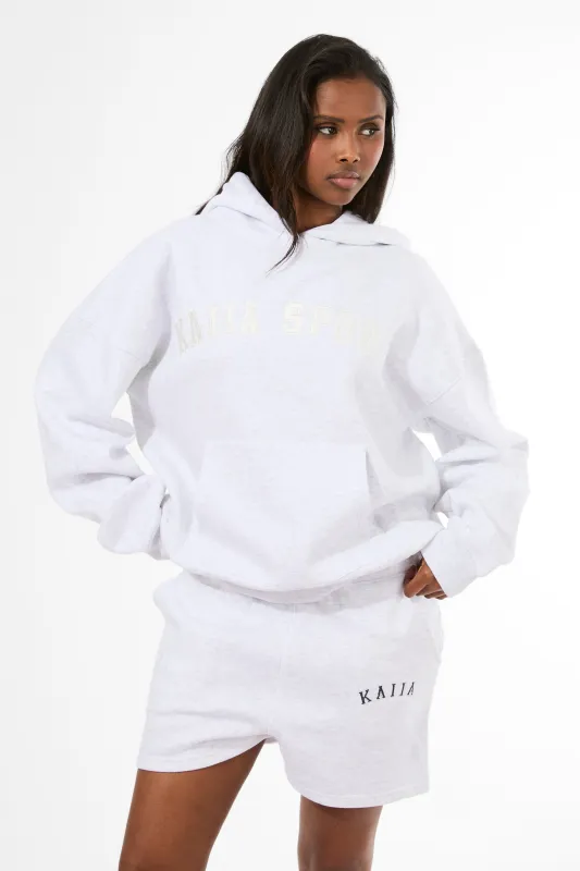 Kaiia Sport Oversized Hoodie Light Grey Marl & Cream sold by Kaiia the label