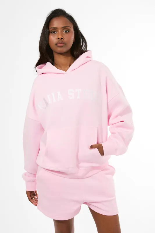 Kaiia Studio Oversized Hoodie Pink & White sold by Kaiia the label