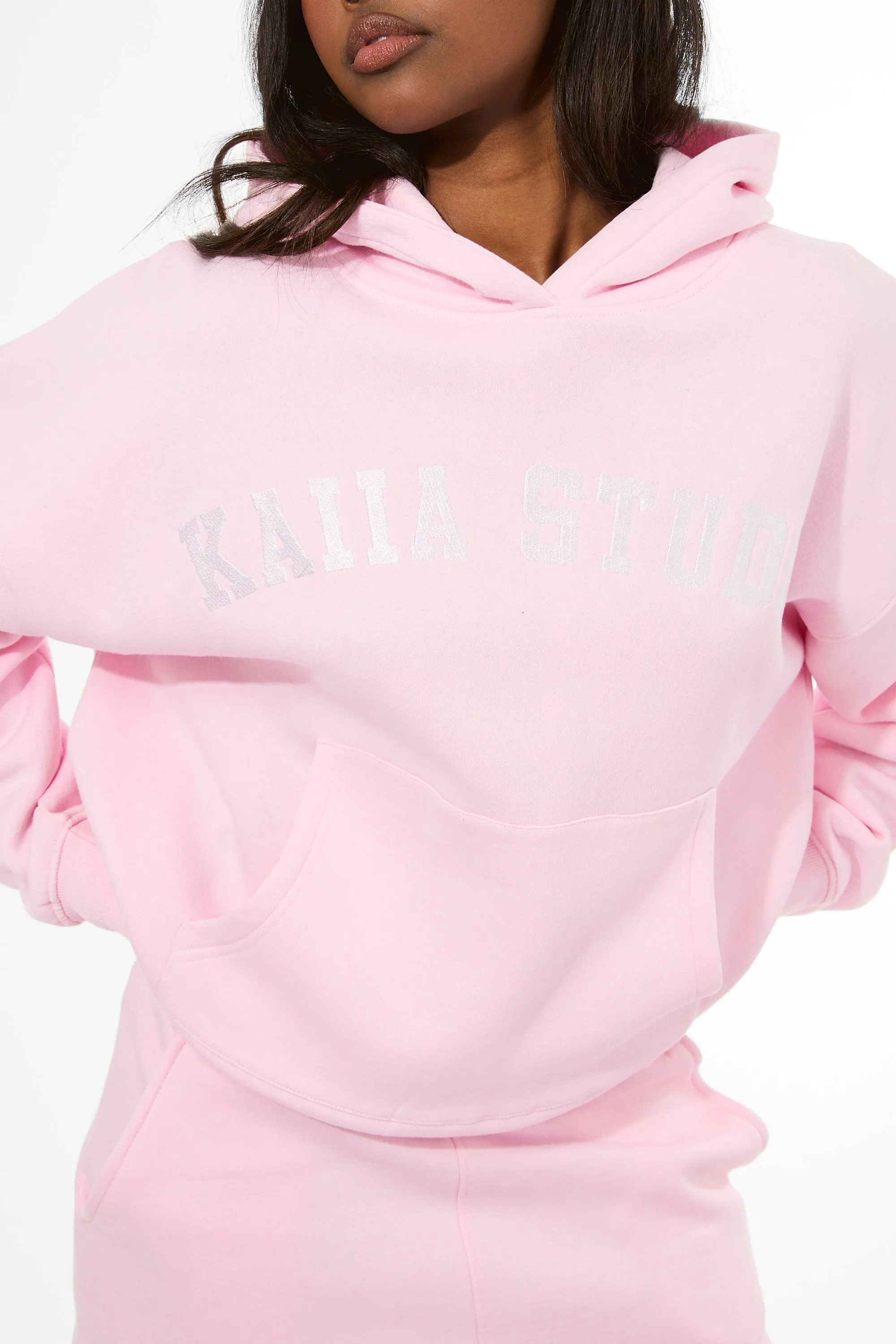 Kaiia Studio Oversized Hoodie Pink & White sold by Kaiia the label product image thumbnail 5