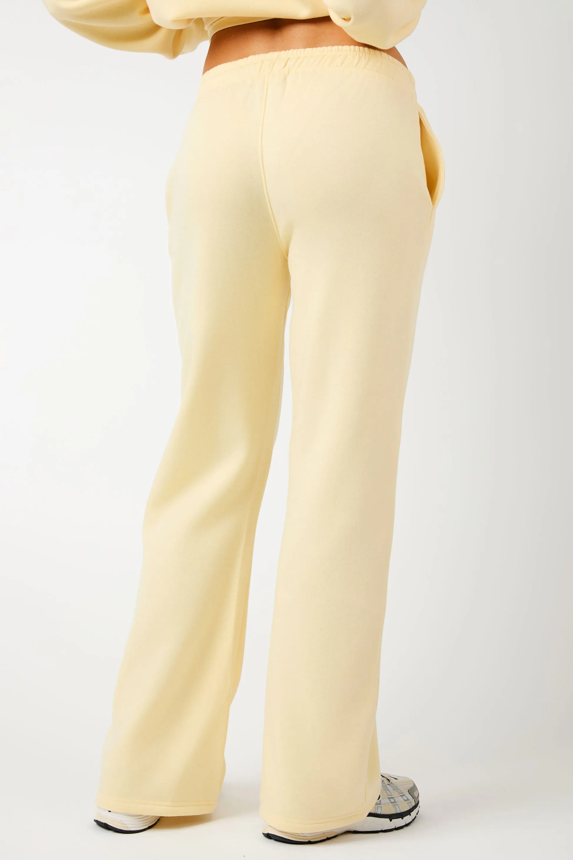 Kaiia KTL Logo Wide Leg Joggers Lemon Frosting sold by Kaiia the label product image thumbnail 4