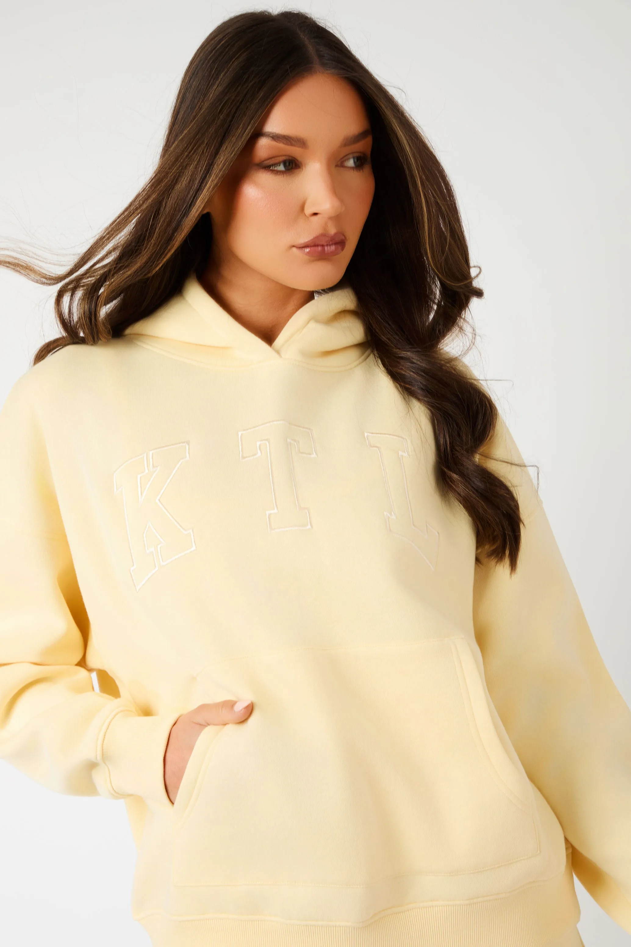 Kaiia KTL Logo Oversized Hoodie Lemon Frosting sold by Kaiia the label product image thumbnail 3